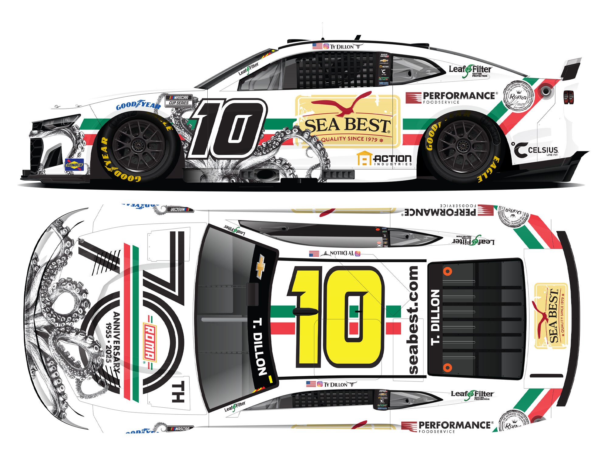 TY DILLON 2025 ROMA 70TH ANNIVERSARY/SEA BEST 1:64 ARC DIECAST