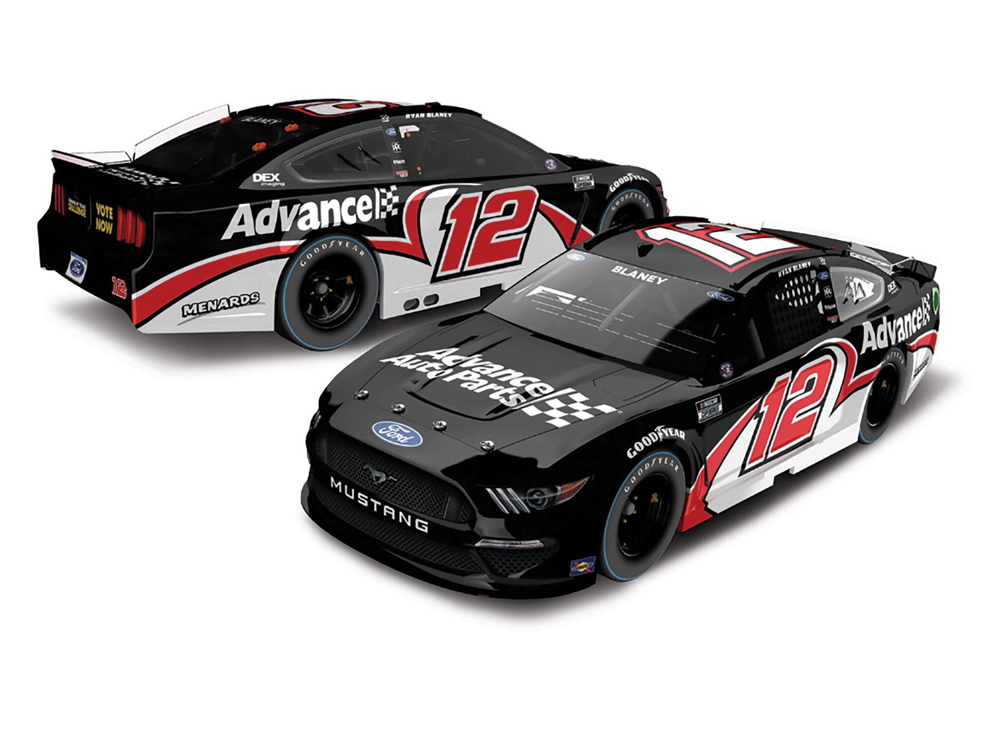 Ryan Blaney 2020 Advance Auto Parts #12 Penske Mustang 1/64 NASCAR CUP 