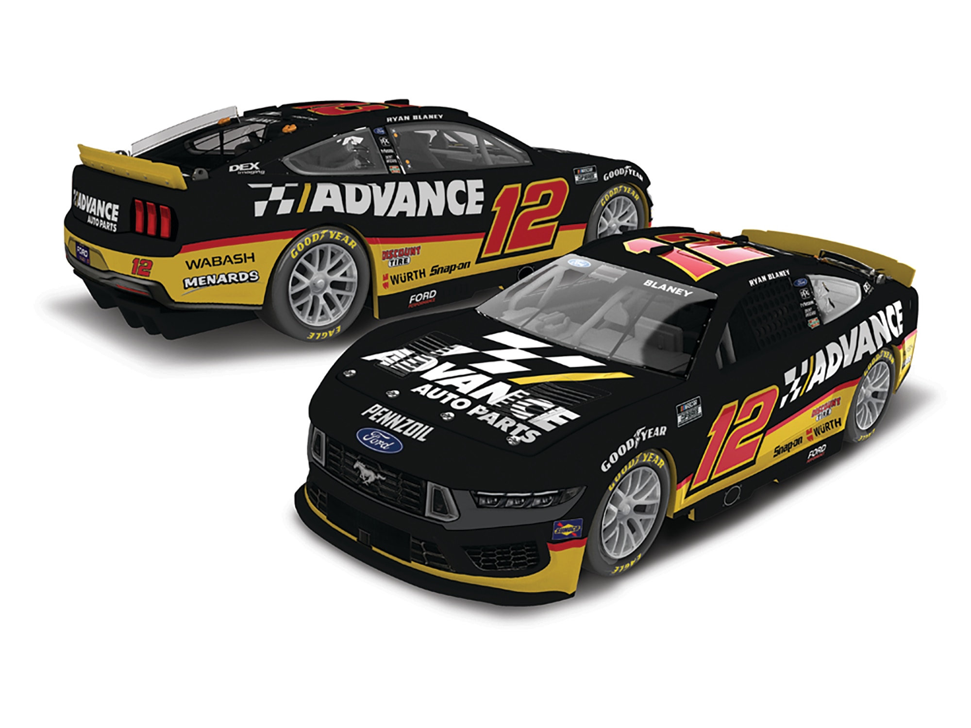 RYAN BLANEY 2025 ADVANCE AUTO PARTS 1:24 COLOR CHROME ARC DIECAST