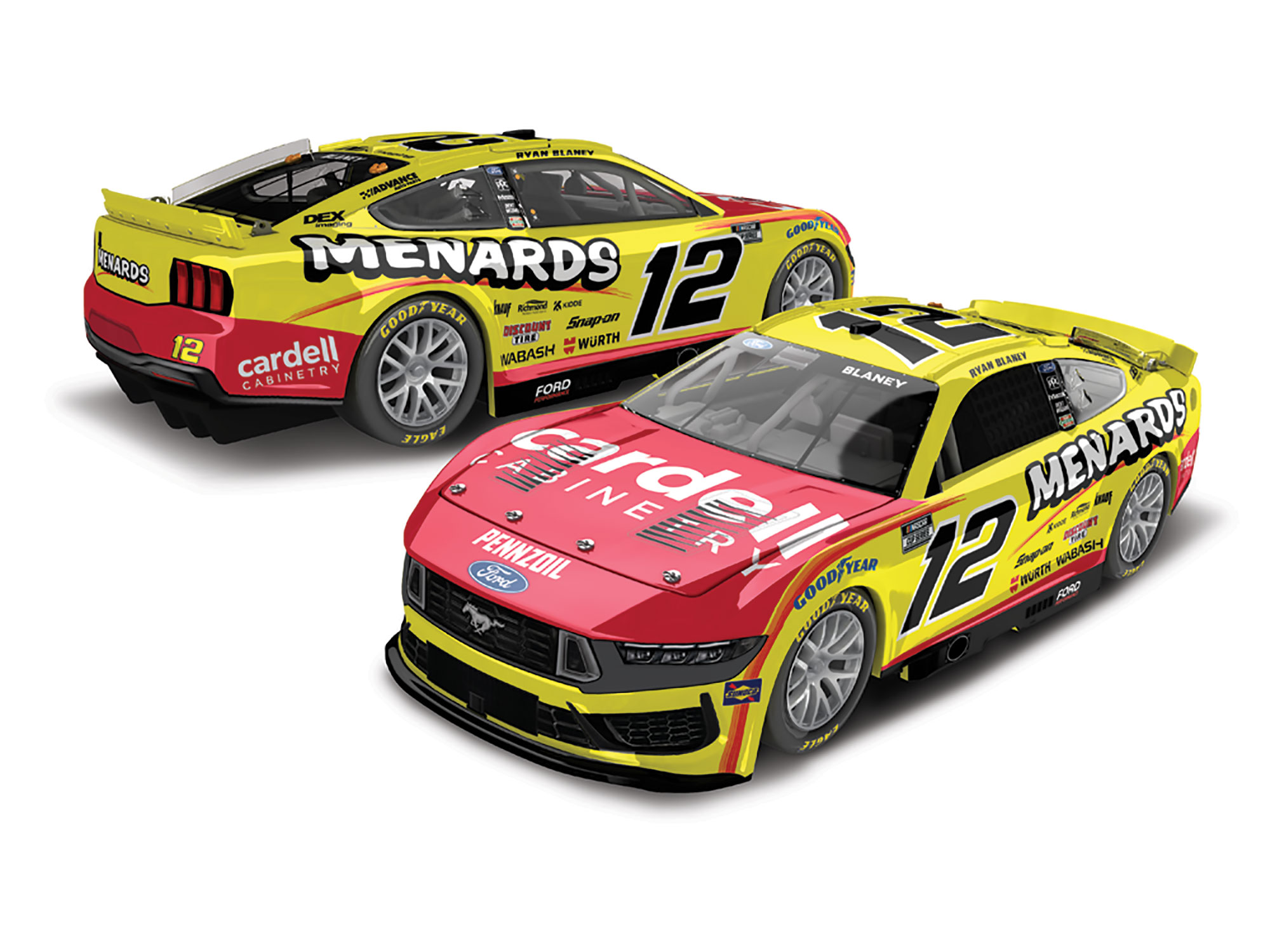 RYAN BLANEY 2025 MENARDS 1:24 COLOR CHROME ARC DIECAST