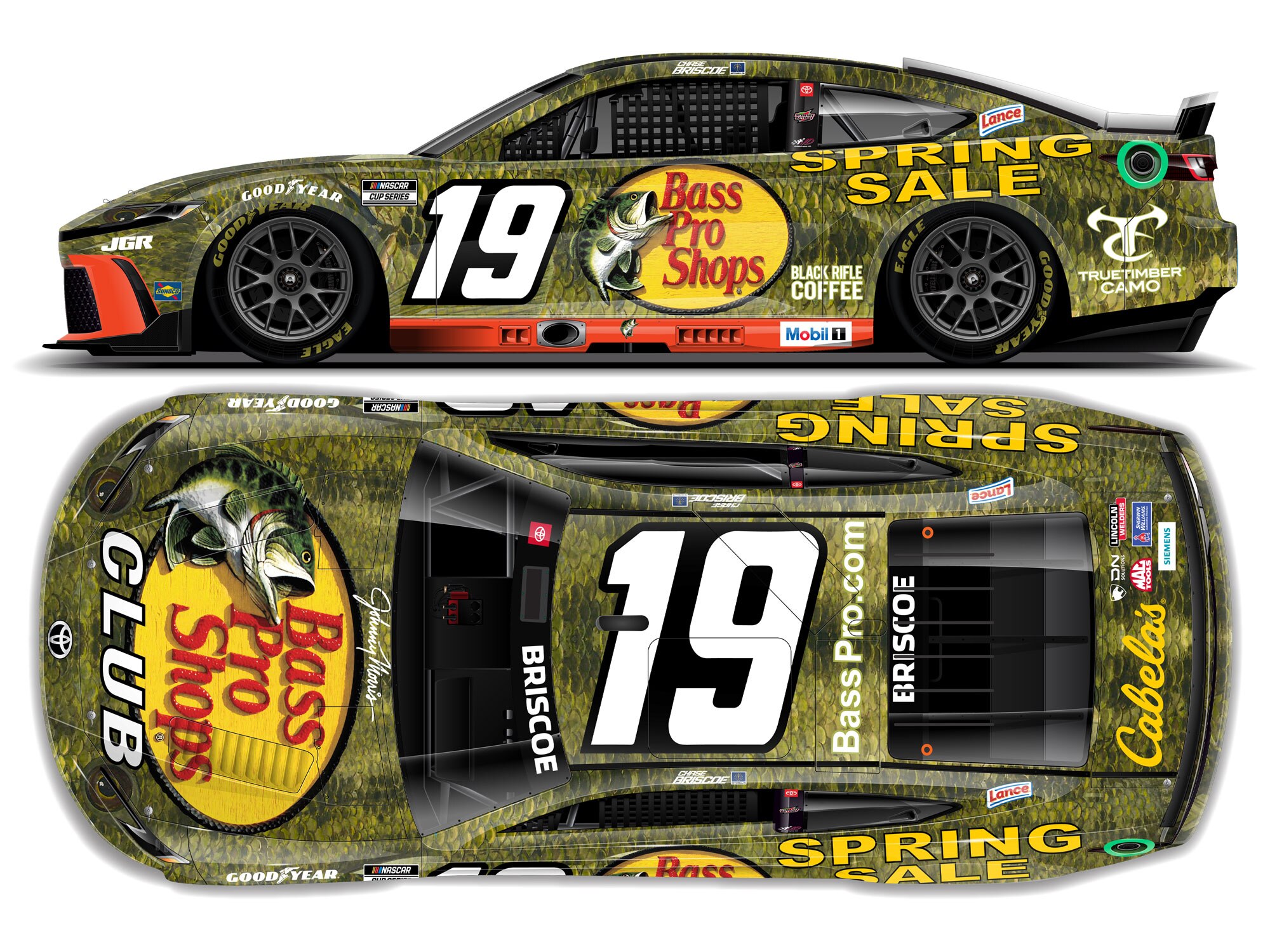 CHASE BRISCOE 2025 BASS PRO SHOPS SPRING FISHING CLASSIC 1:24 ELITE DIECAST