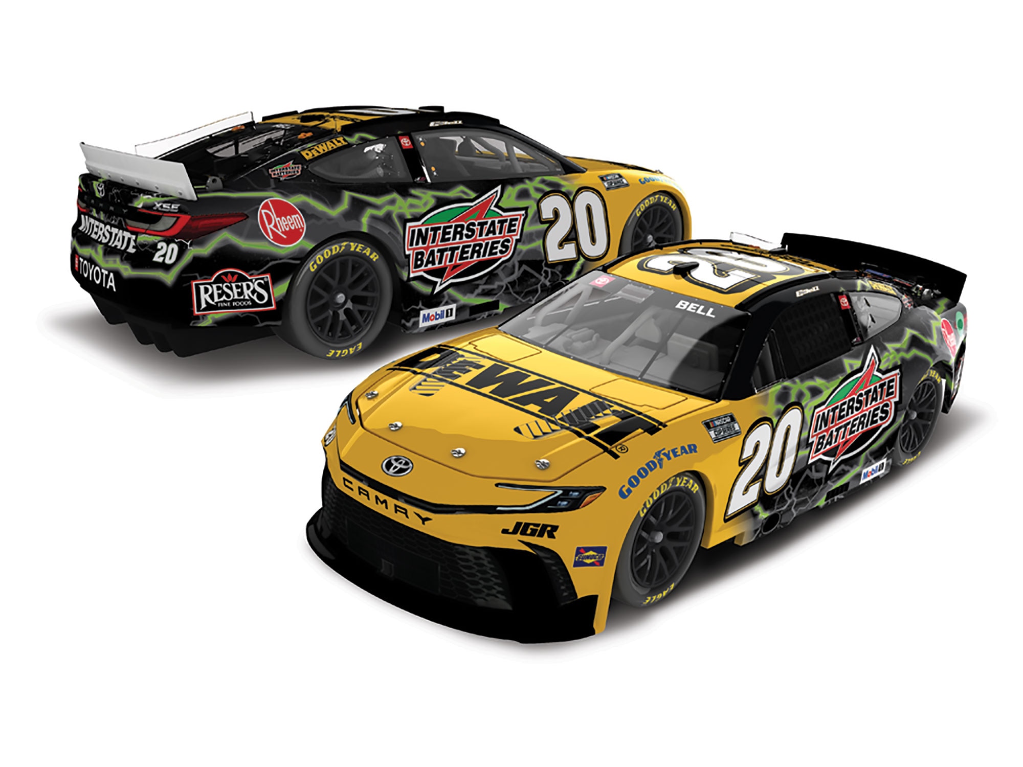 CHRISTOPHER BELL 2025 DEWALT / INTERSTATE BATTERIES 1:24 COLOR CHROME ARC DIECAST