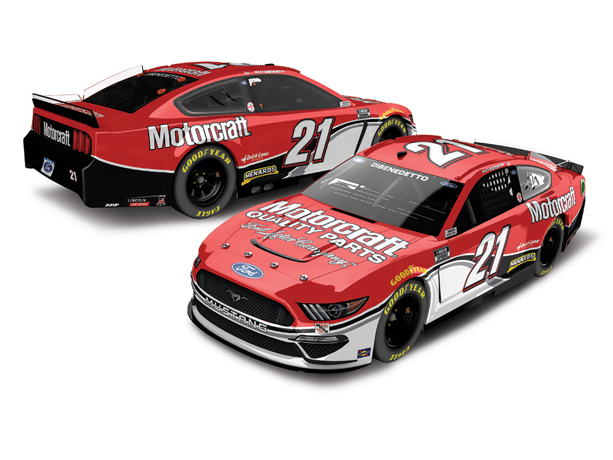 MATT DIBENEDETTO 2021 MOTORCRAFT THROWBACK 1:24 ARC DIECAST