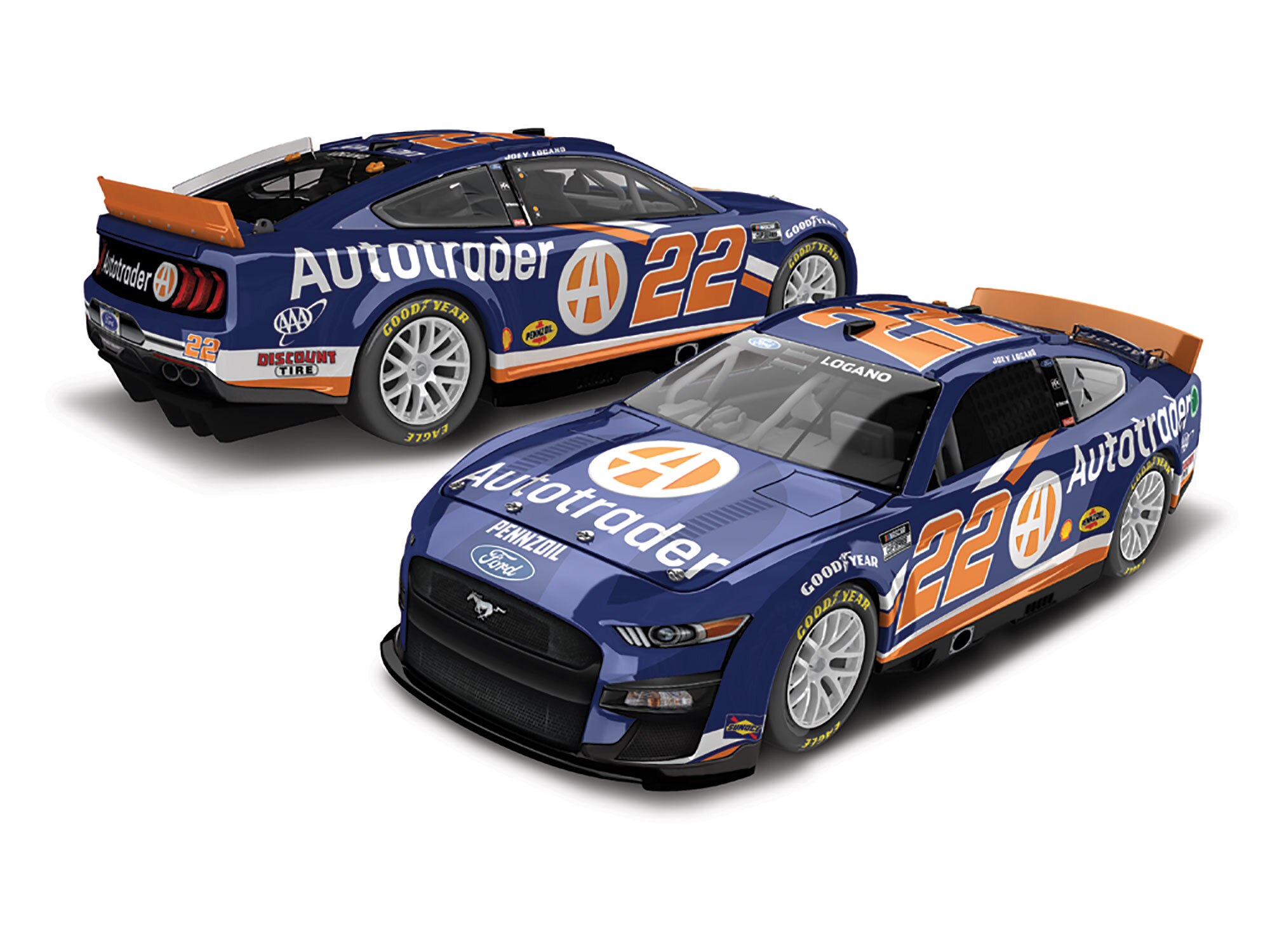Joey Logano 2015 Lionel/Action #22 Discount Tires Ford MUSTANG 1/64 FREE SHIP 