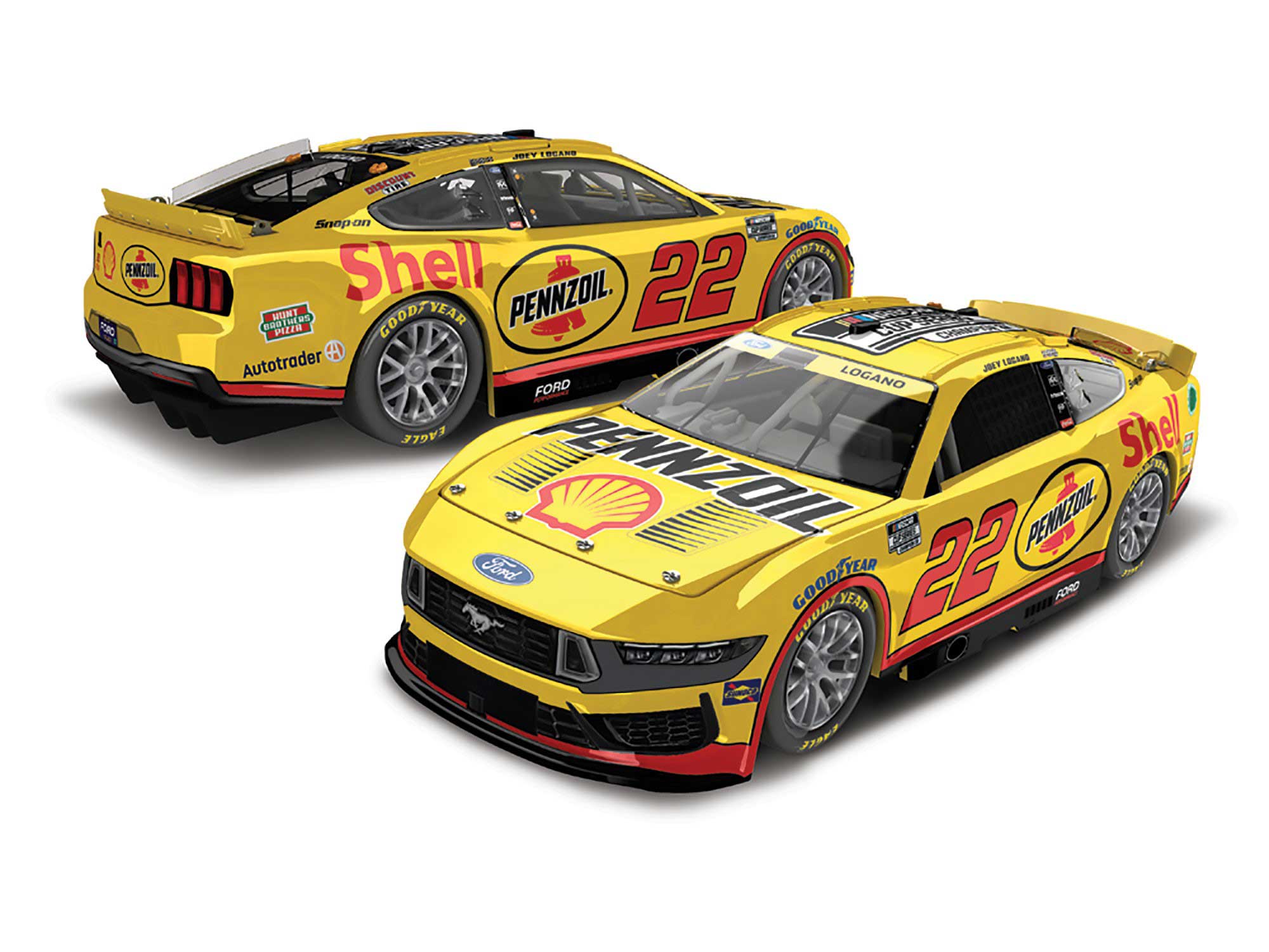 JOEY LOGANO 2024 NASCAR CUP SERIES CHAMPION SHELL/PENNZOIL 1:24 ARC DIECAST