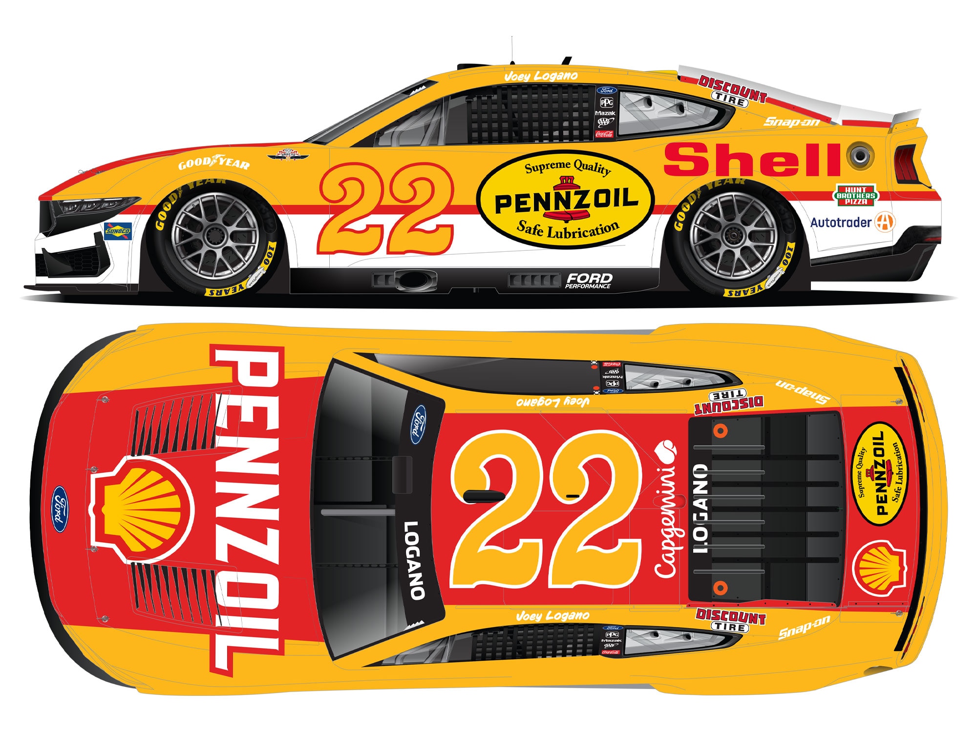 JOEY LOGANO 2025 SHELL-PENNZOIL THROWBACK 1:24 LIQUID COLOR ELITE DIECAST