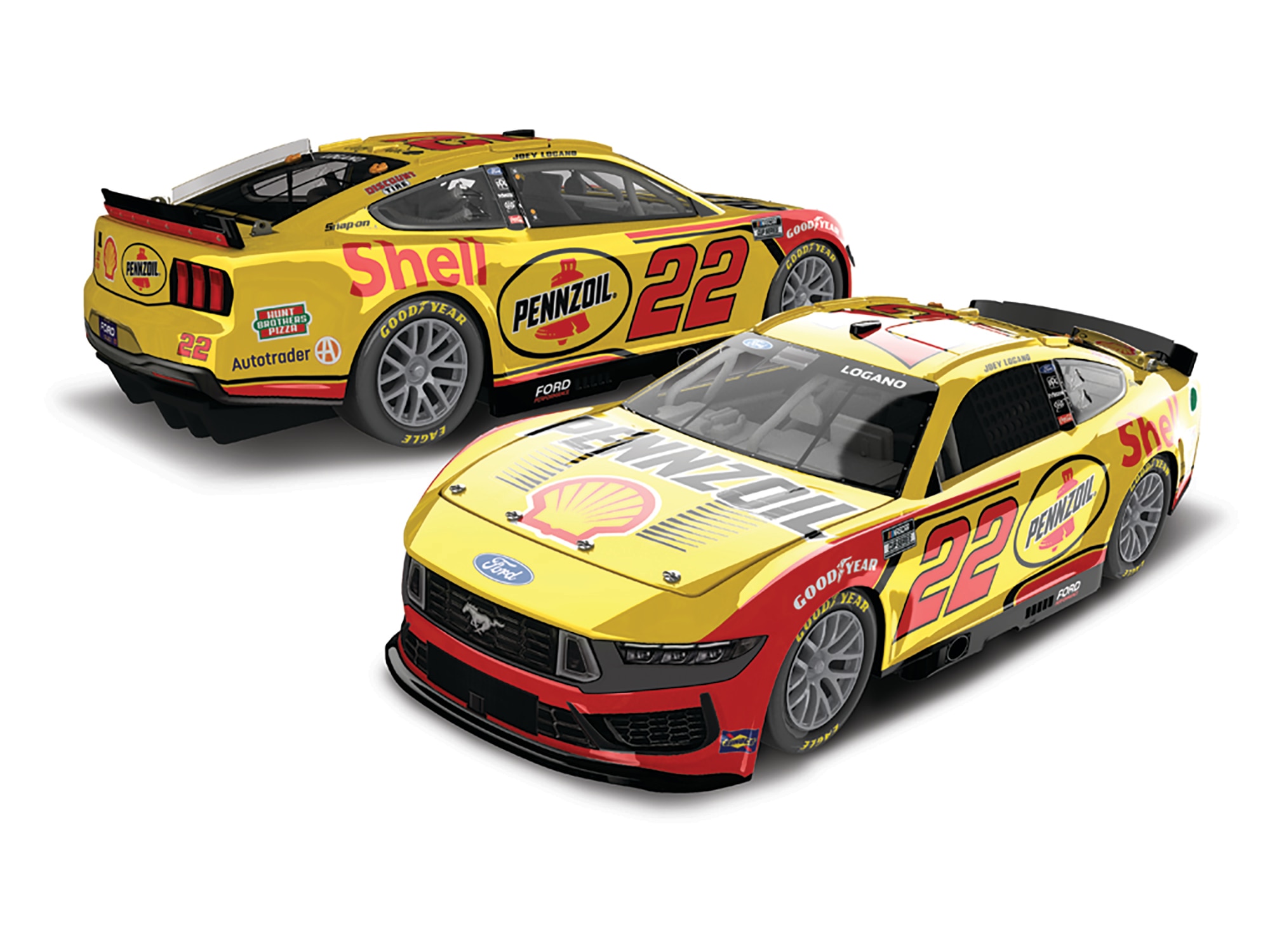 JOEY LOGANO 2025 SHELL-PENNZOIL 1:24 COLOR CHROME ARC DIECAST