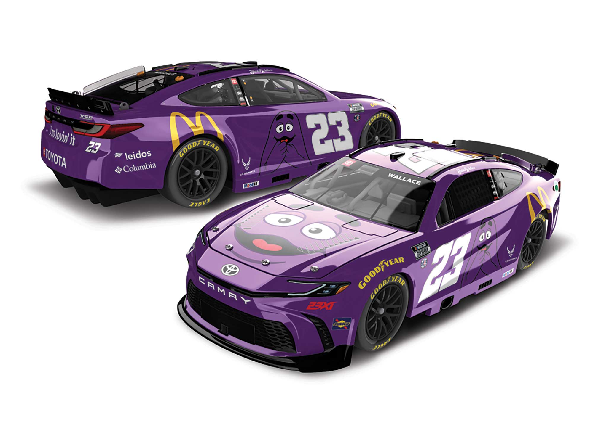 BUBBA WALLACE 2024 MCDONALD'S GRIMACE 1:24 ELITE DIECAST