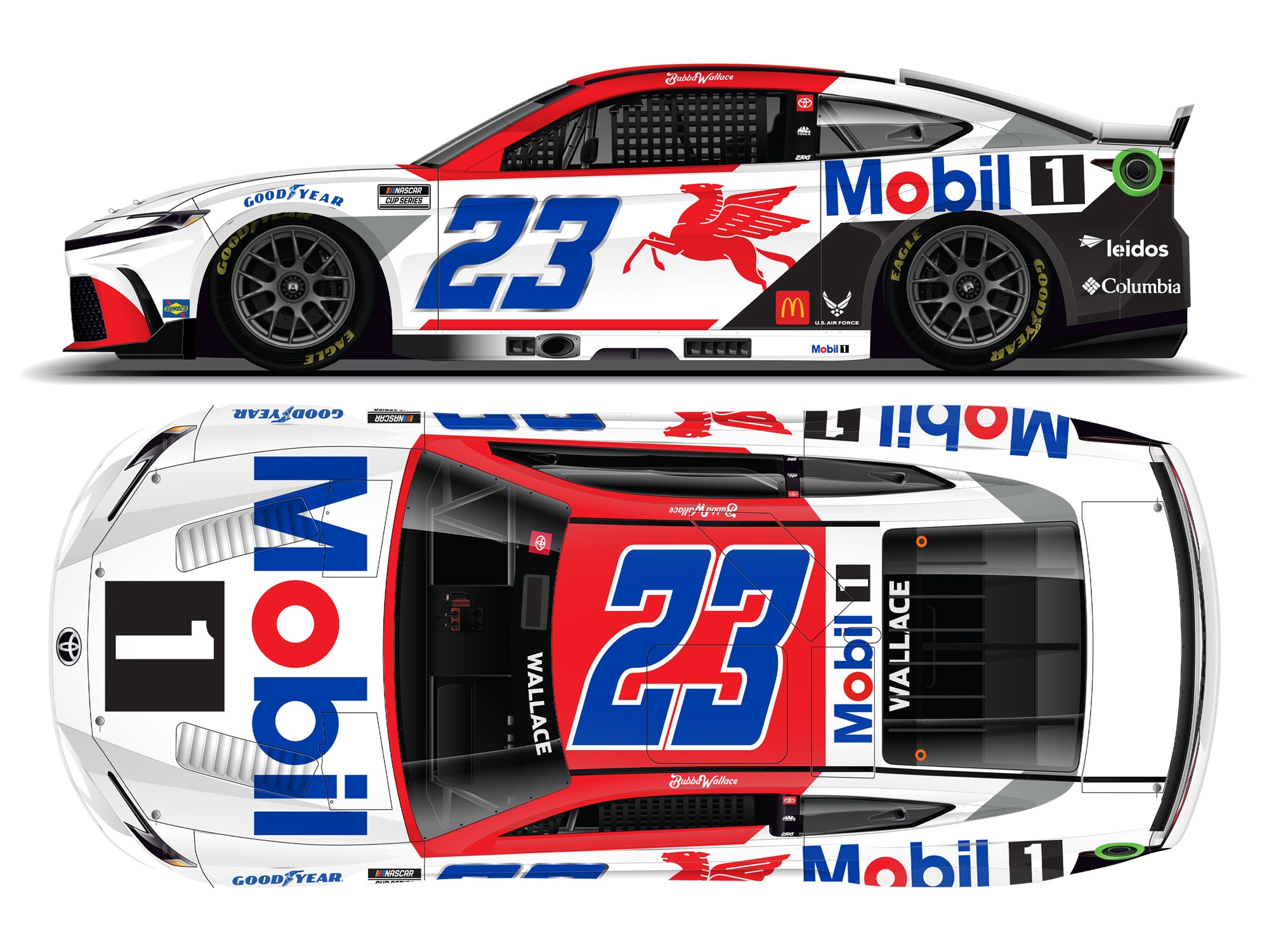 BUBBA WALLACE 2025 MOBIL 1 1:24 ELITE DIECAST