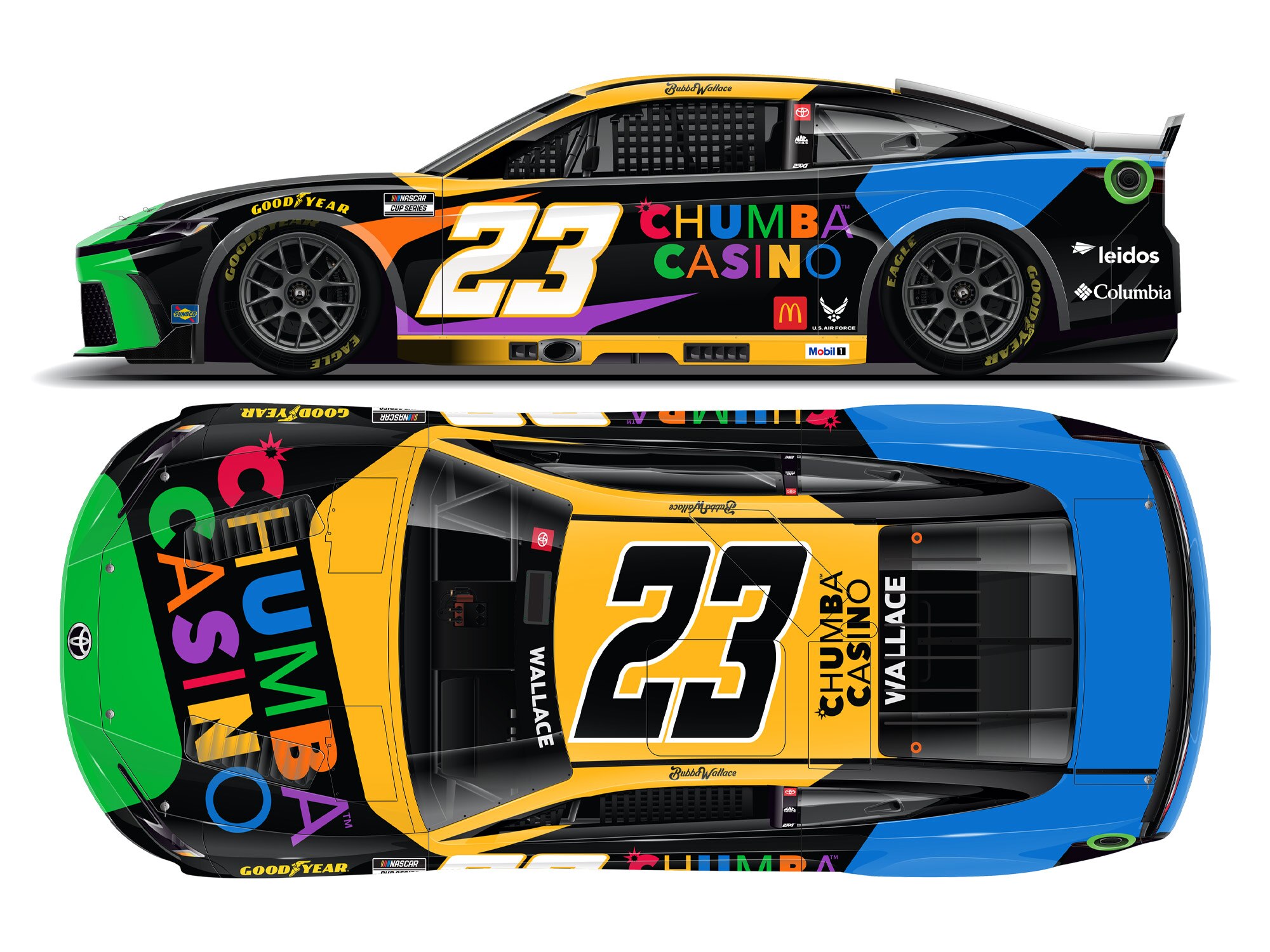 BUBBA WALLACE 2025 CHUMBA CASINO 1:24 ARC DIECAST