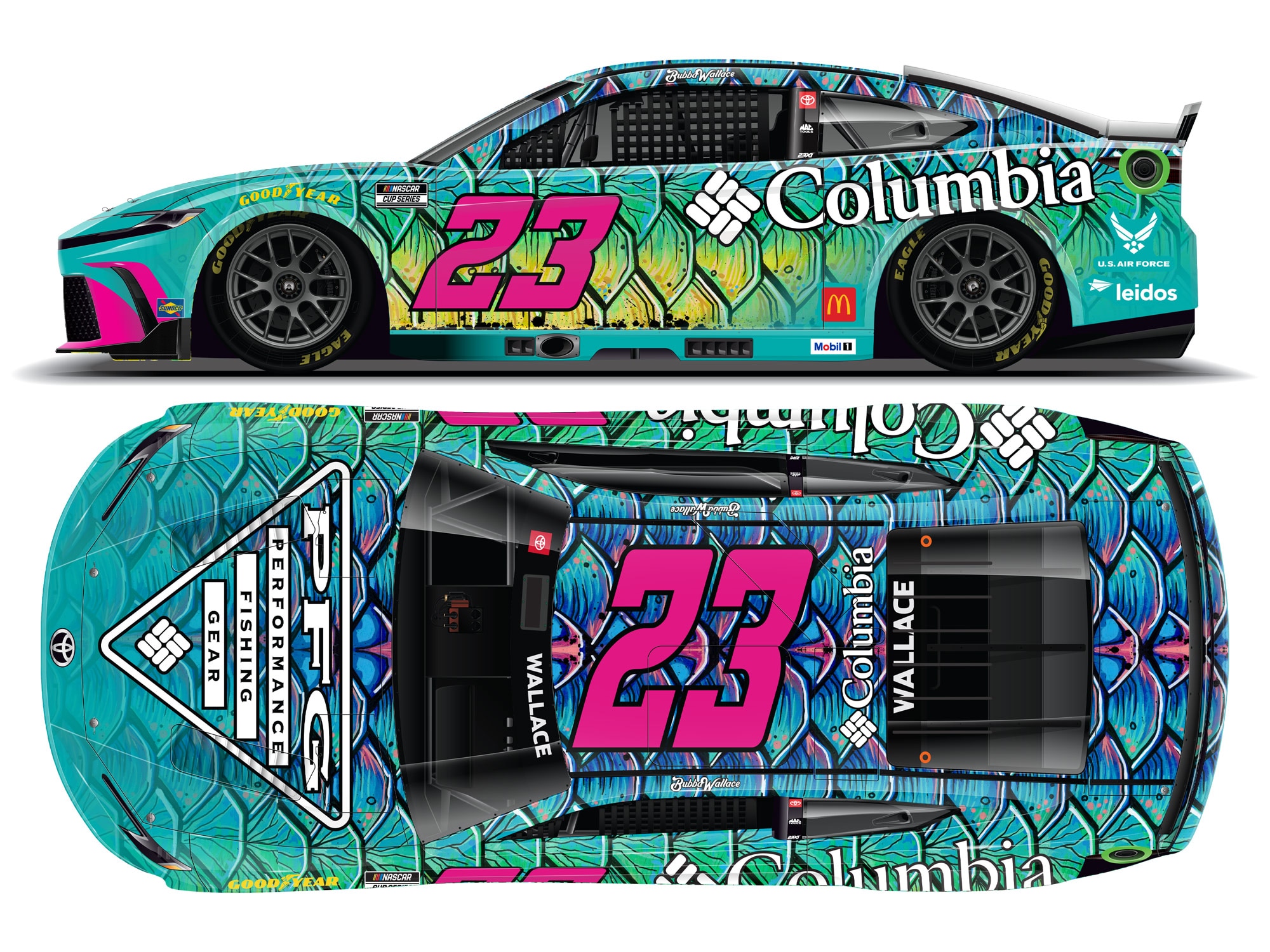 BUBBA WALLACE 2025 COLUMBIA PFG 1:24 ARC DIECAST