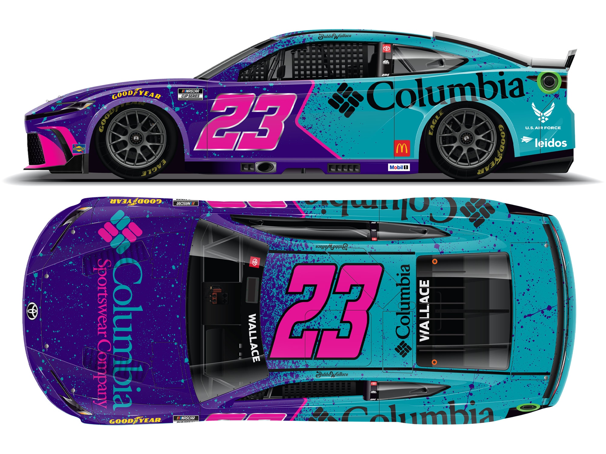 BUBBA WALLACE 2025 COLUMBIA 1:64 ARC DIECAST