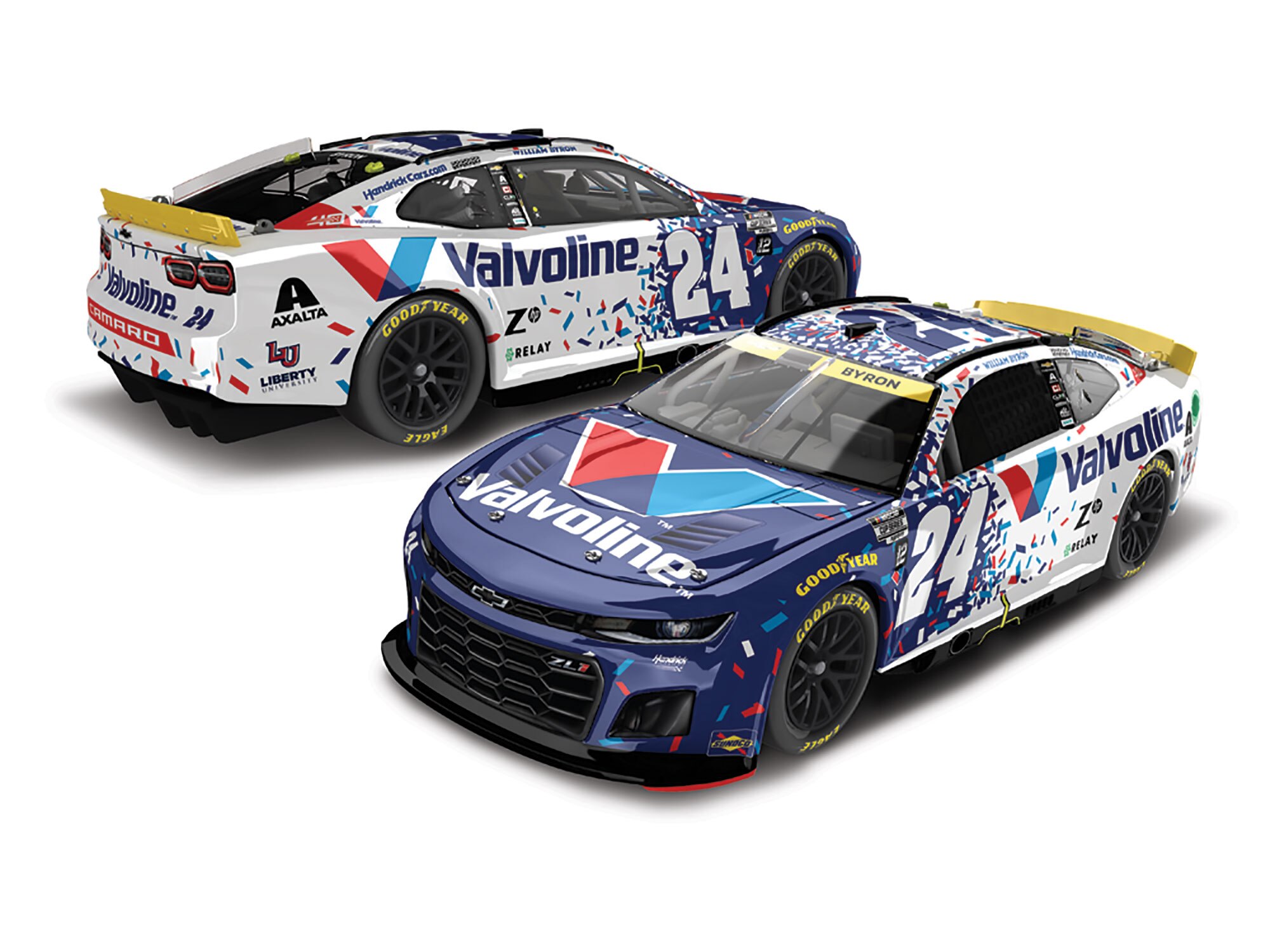 WILLIAM BYRON 2024 VALVOLINE ROVAL 1:24 COLOR CHROME ARC DIECAST