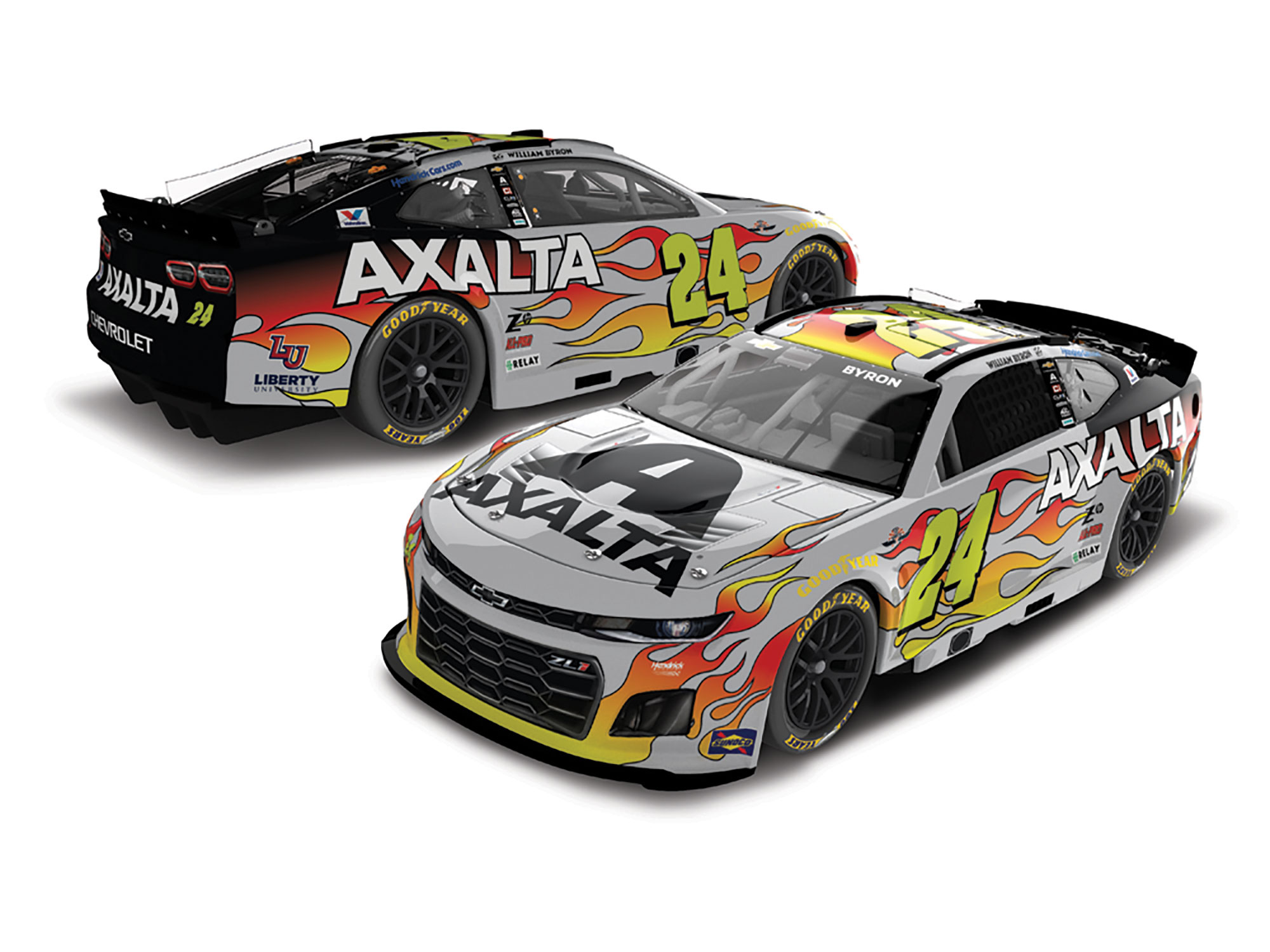 WILLIAM BYRON 2025 AXALTA THROWBACK 1:24 ELITE DIECAST