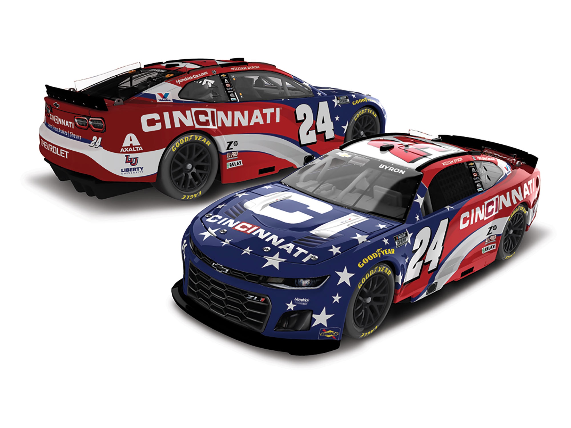 WILLIAM BYRON 2025 CINCINNATI 1:24 COLOR CHROME ARC DIECAST