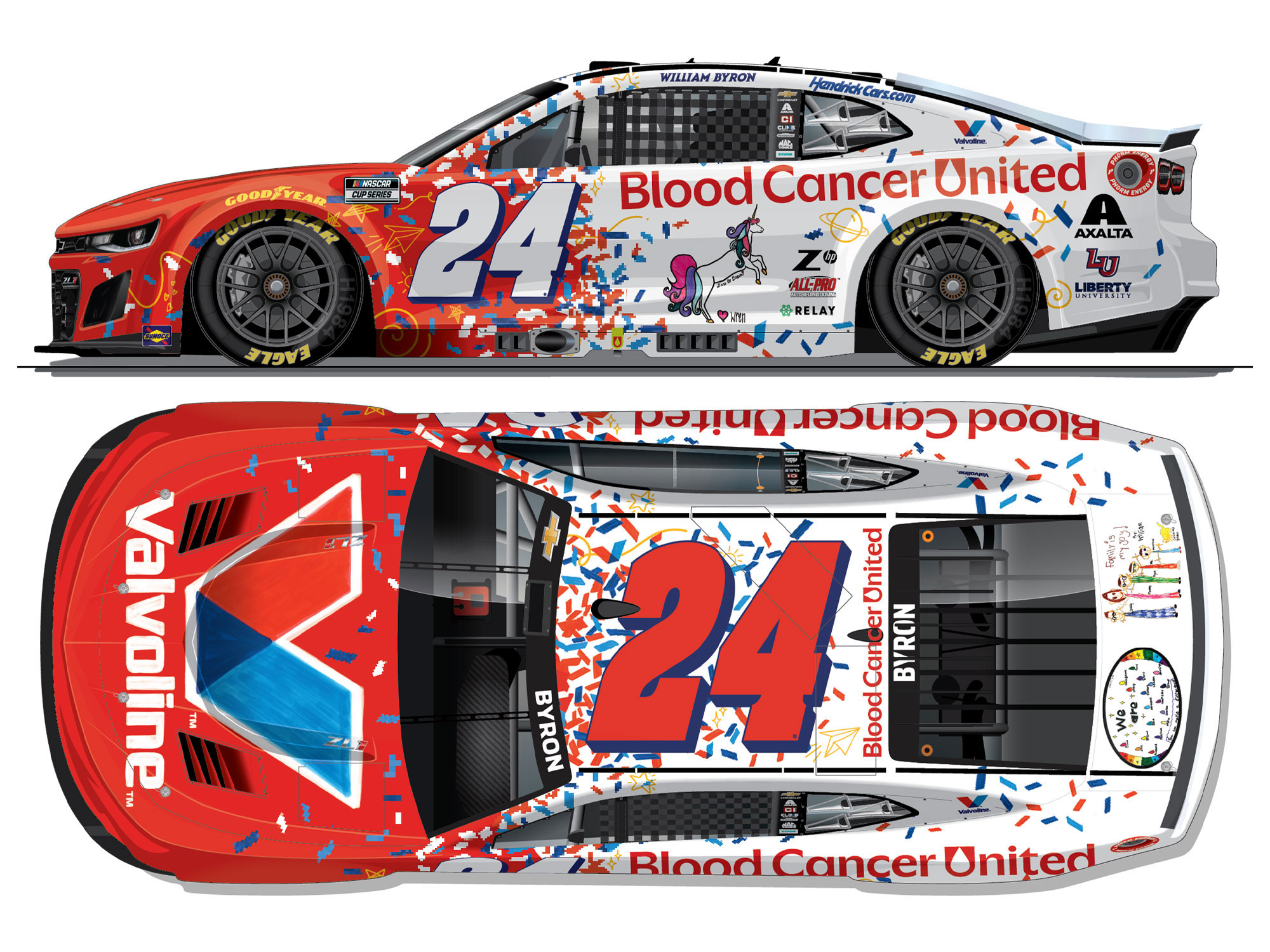 WILLIAM BYRON 2025 VALVOLINE BLOOD CANCER UNITED 1:64 ARC DIECAST