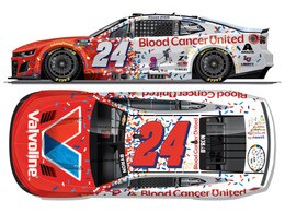 WILLIAM BYRON 2025 VALVOLINE BLOOD CANCER UNITED 1:24 LIQUID COLOR ELITE DIECAST