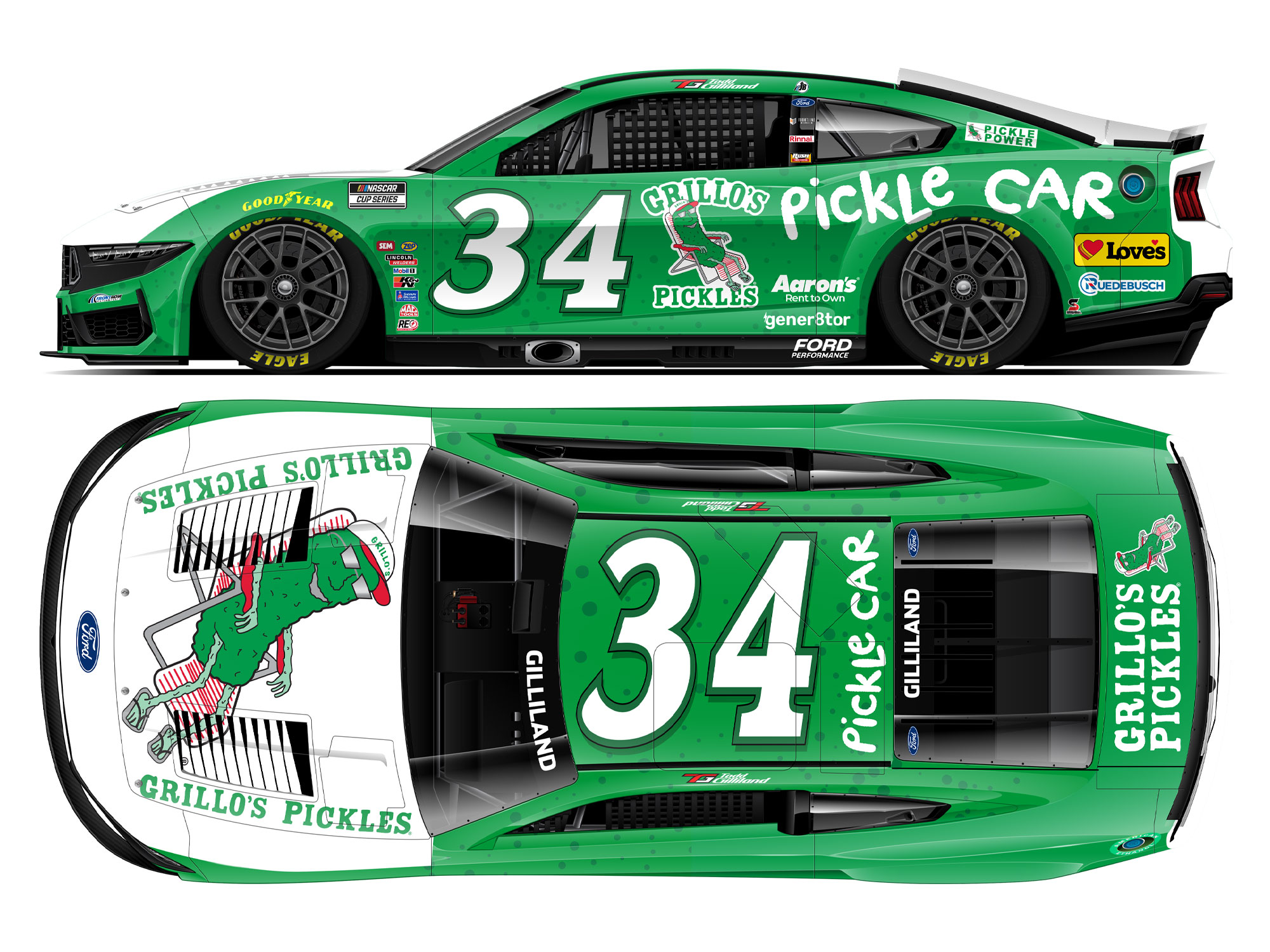 TODD GILLILAND 2025 GRILLO'S PICKLES 1:64 ARC DIECAST