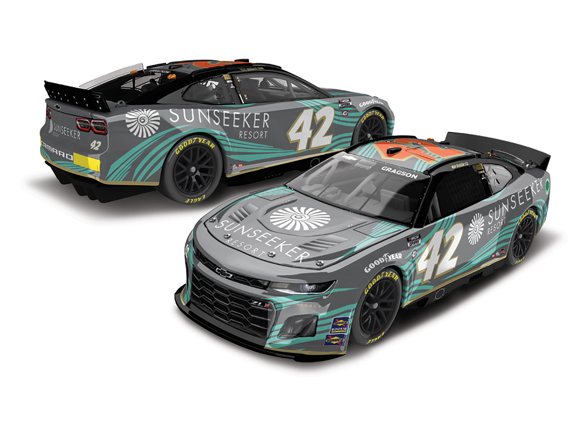 NOAH GRAGSON 2023 SUNSEEKER RESORT 1:24 COLOR CHROME ELITE DIECAST