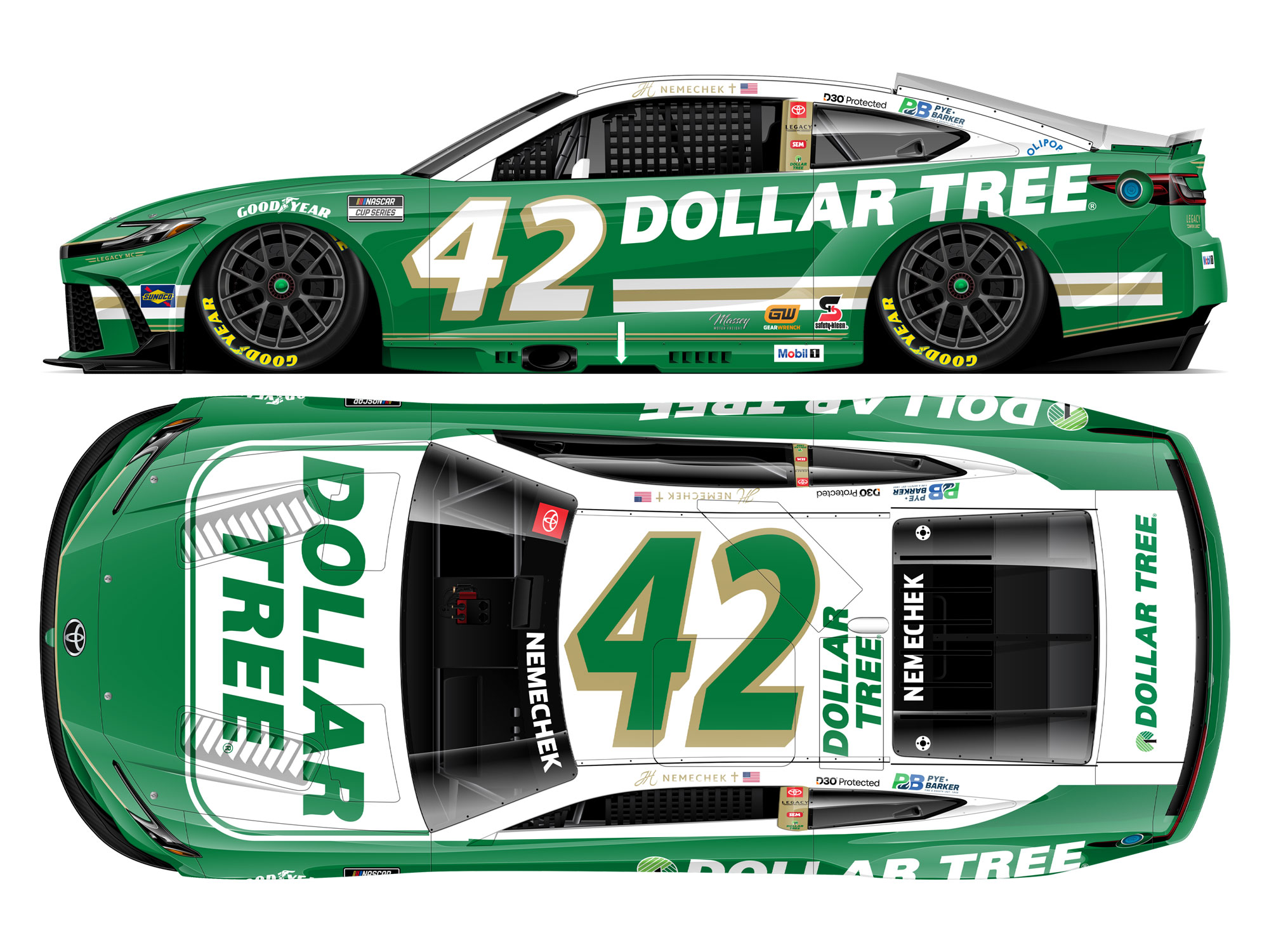 JOHN HUNTER NEMECHEK 2025 DOLLAR TREE 1:24 ARC DIECAST