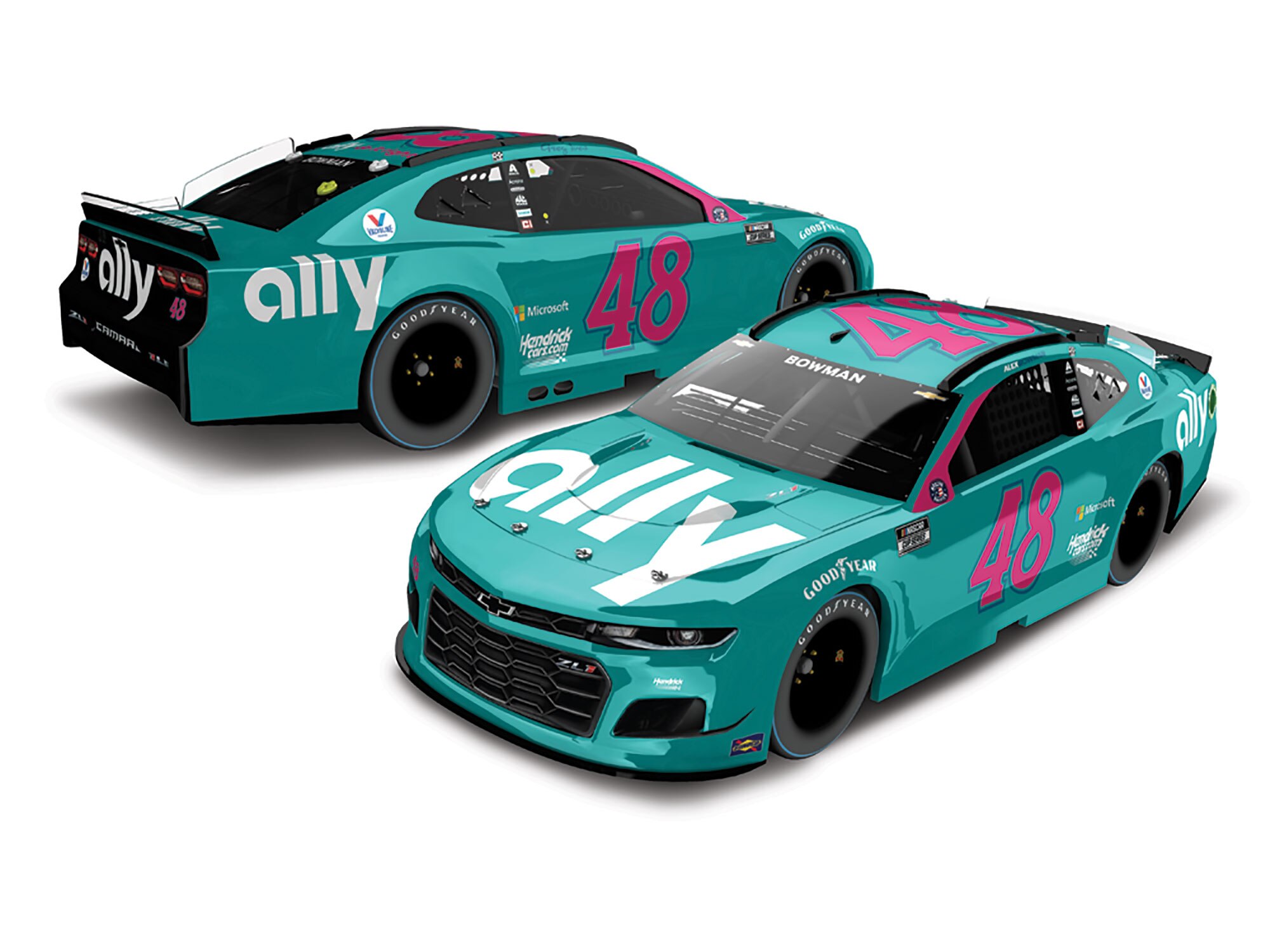 ALEX BOWMAN 2021 ALLY DARLINGTON THROWBACK 124 COLOR