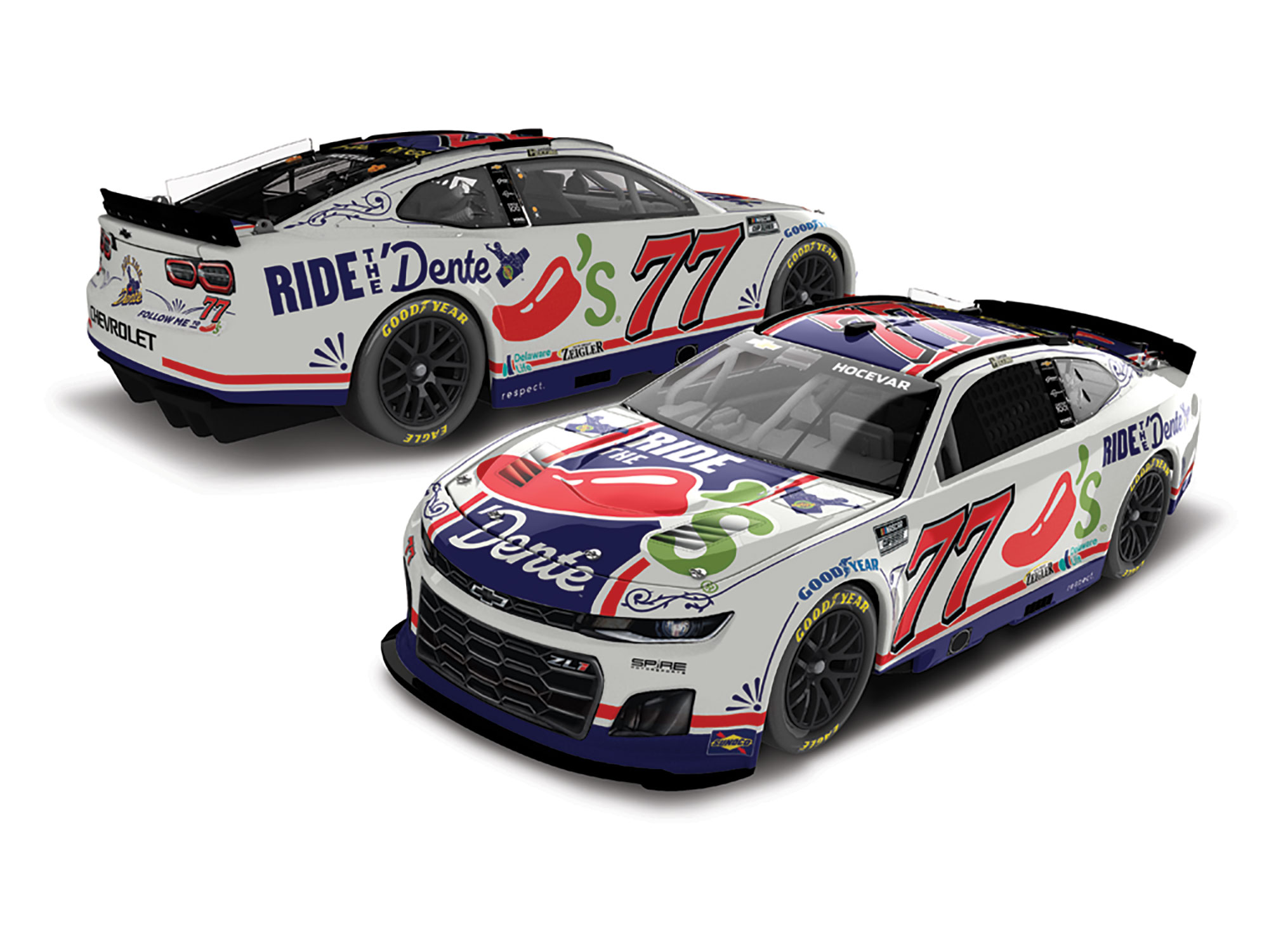 CARSON HOCEVAR 2025 CHILI'S RIDE THE 'DENTE 1:24 ARC DIECAST
