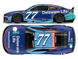 CARSON HOCEVAR 2025 DELAWARE LIFE 1:24 COLOR CHROME ARC DIECAST