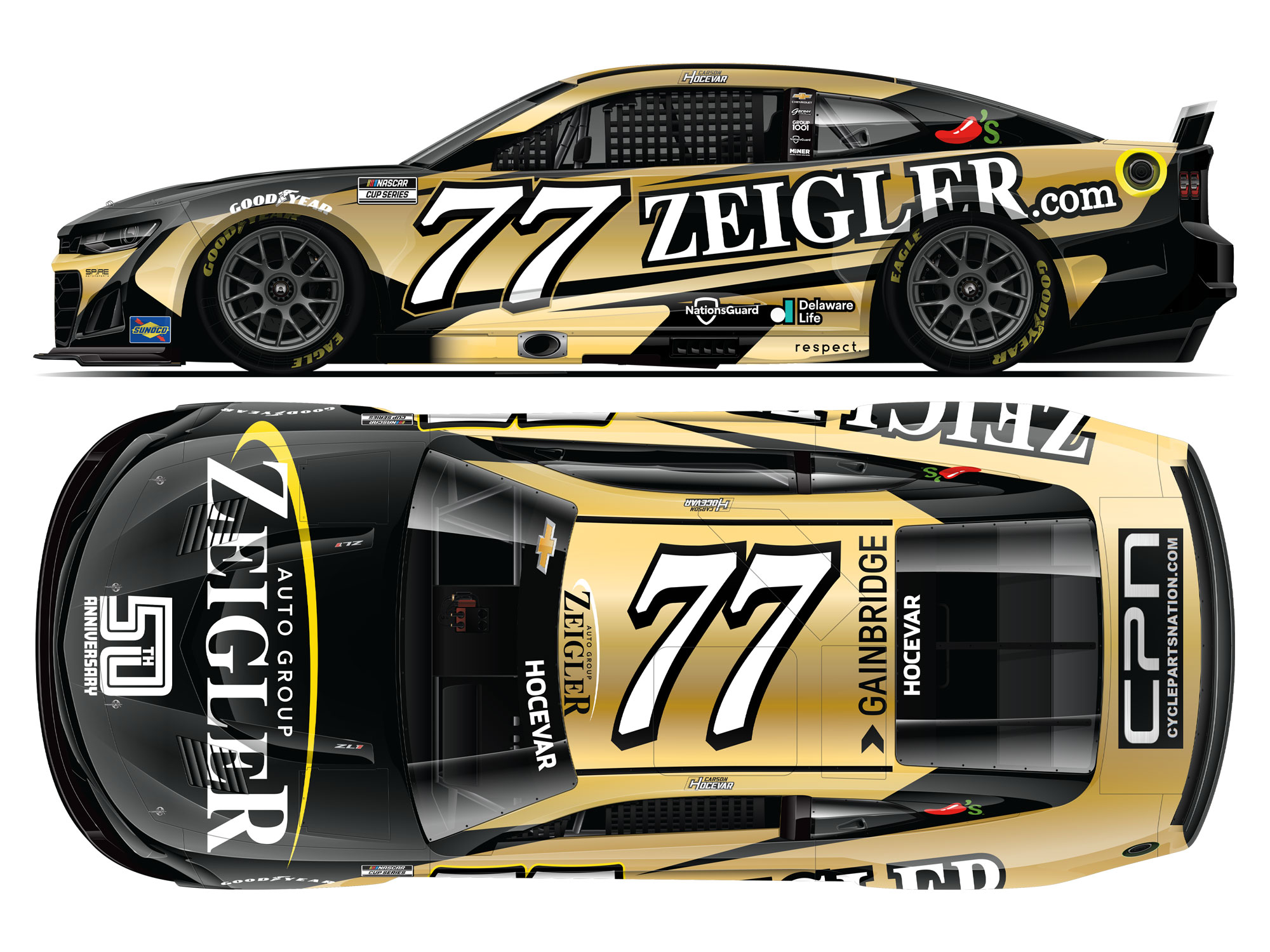 CARSON HOCEVAR 2025 ZIEGLER 50TH ANNIVERSARY 1:64 ARC DIECAST