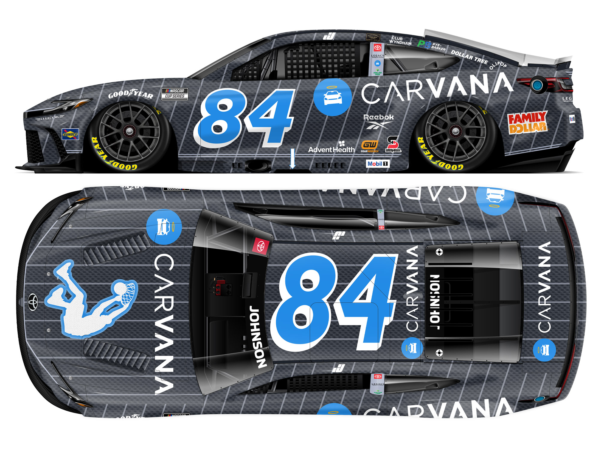 JIMMIE JOHNSON 2025 CARVANA SHAQ 1:24 ELITE PREMIER DIECAST