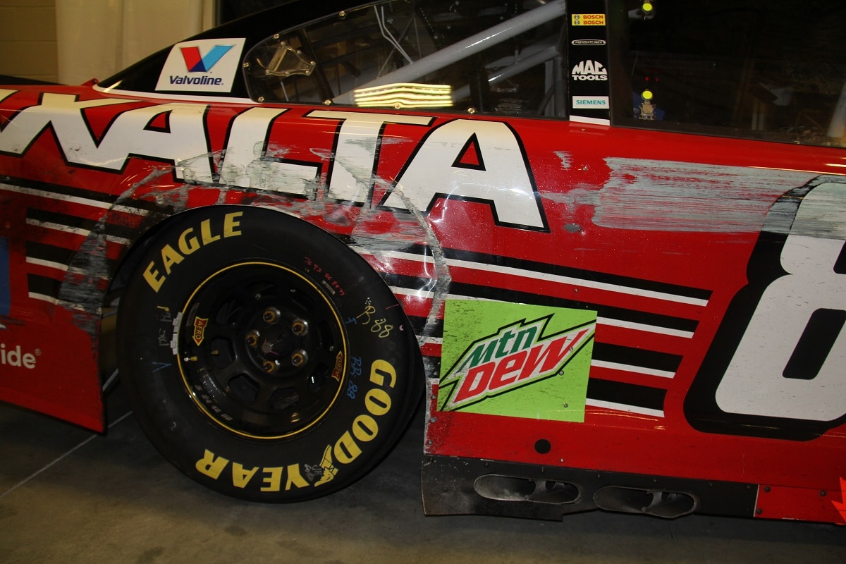 dale jr raced version diecast