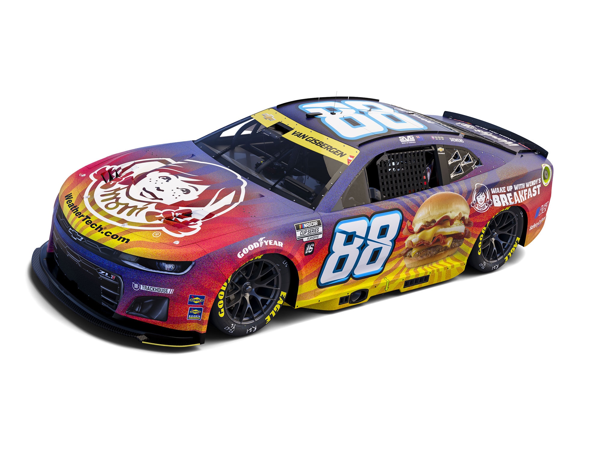 SHANE VAN GISBERGEN 2025 WENDY'S BREAKFAST BACONATOR 1:64 ARC DIECAST