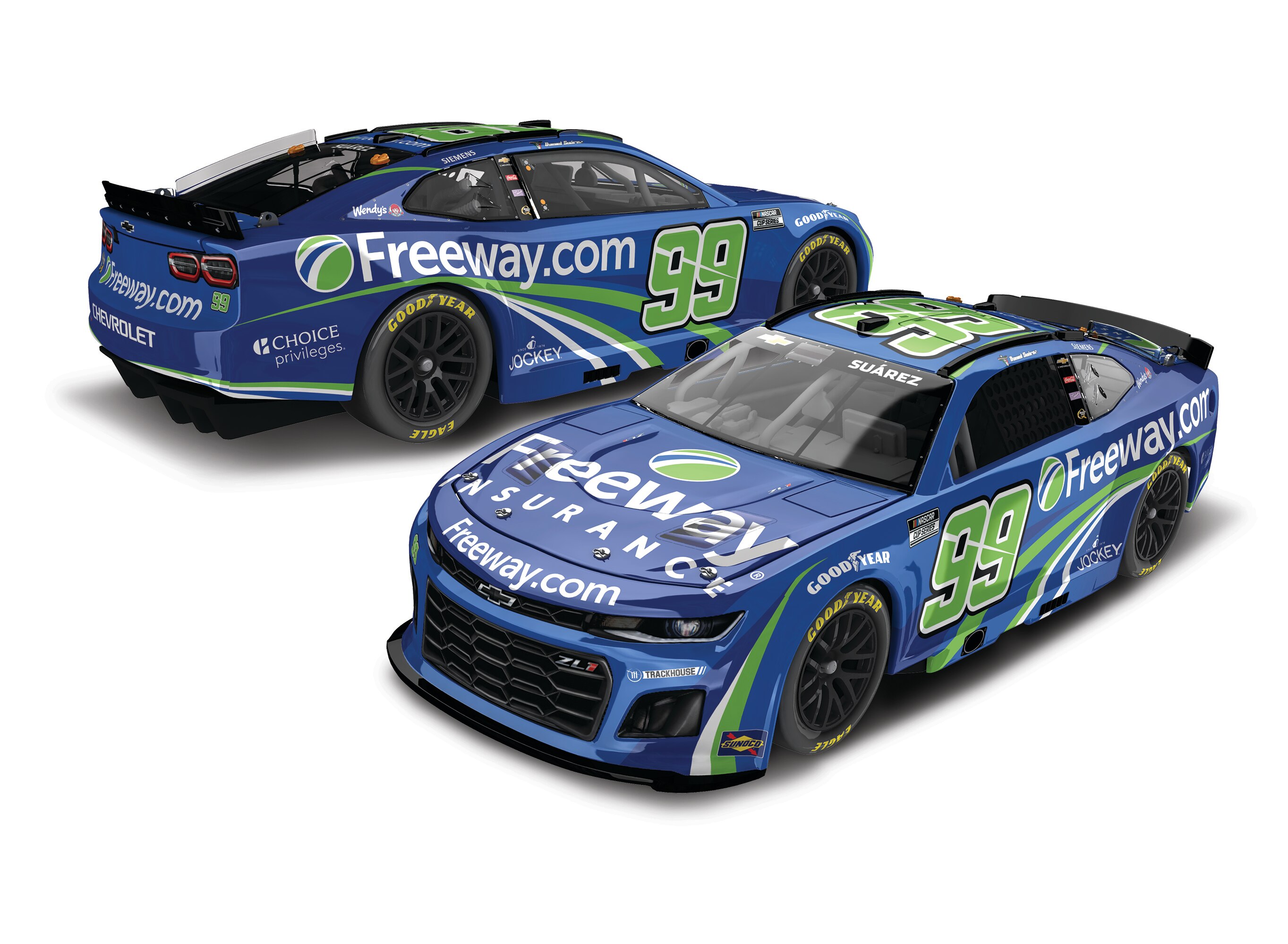 DANIEL SUAREZ 2025 FREEWAY INSURANCE BLUE 1:24 ARC DIECAST