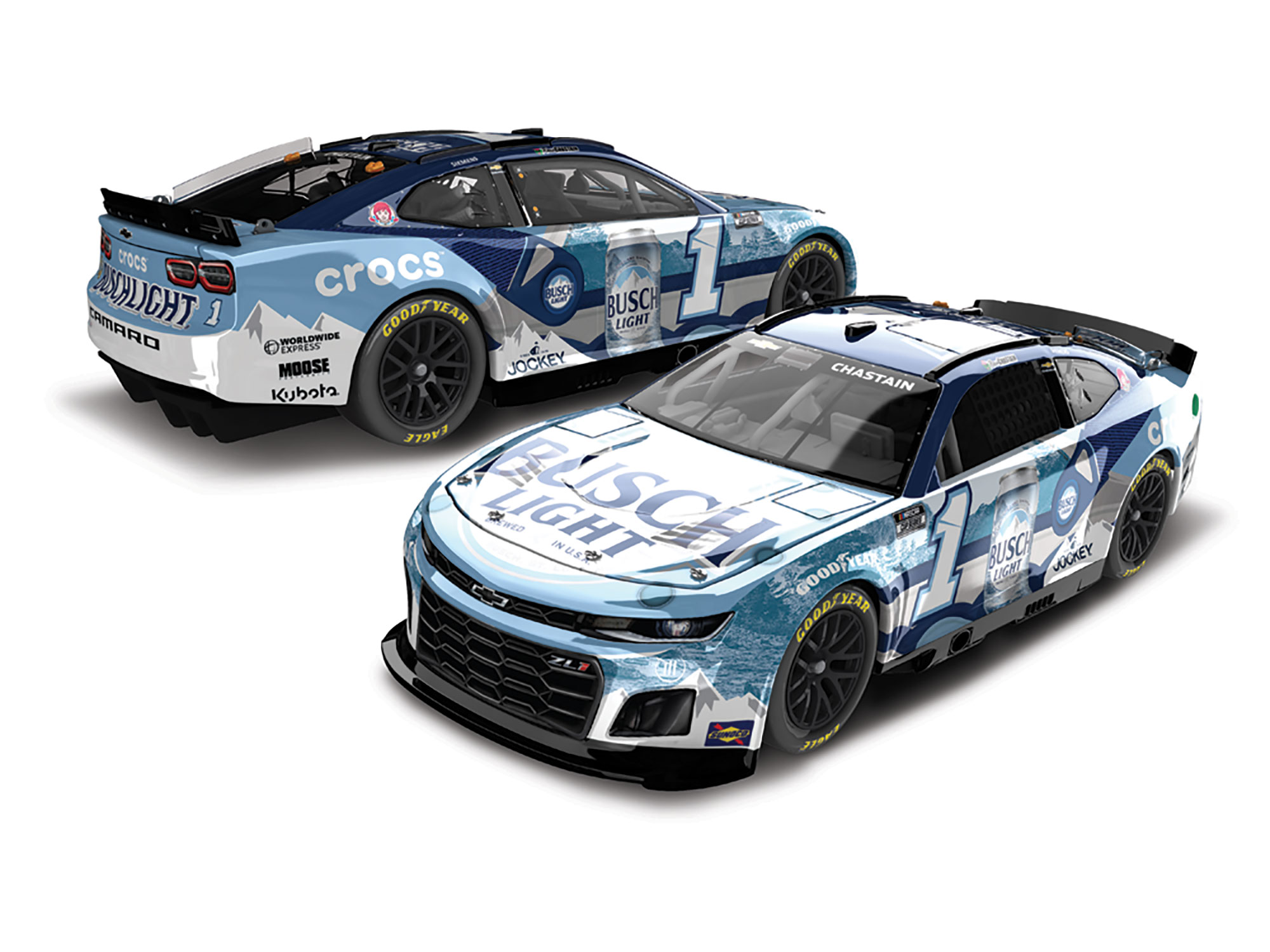 ROSS CHASTAIN 2024 BUSCH LIGHT CROCS 1:64 ARC DIECAST