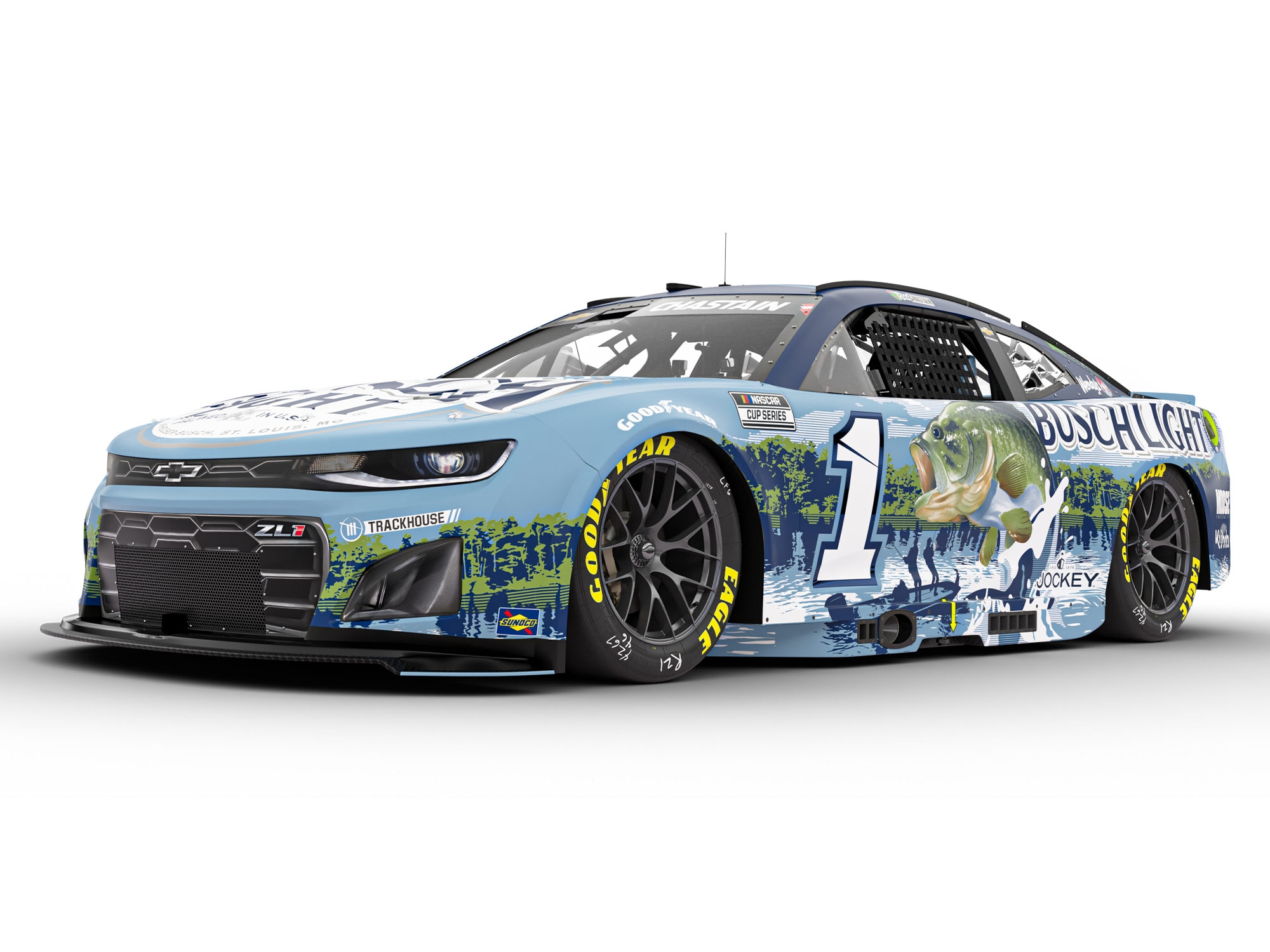 ROSS CHASTAIN 2025 BUSCH LIGHT FISHING 1:24 ELITE DIECAST