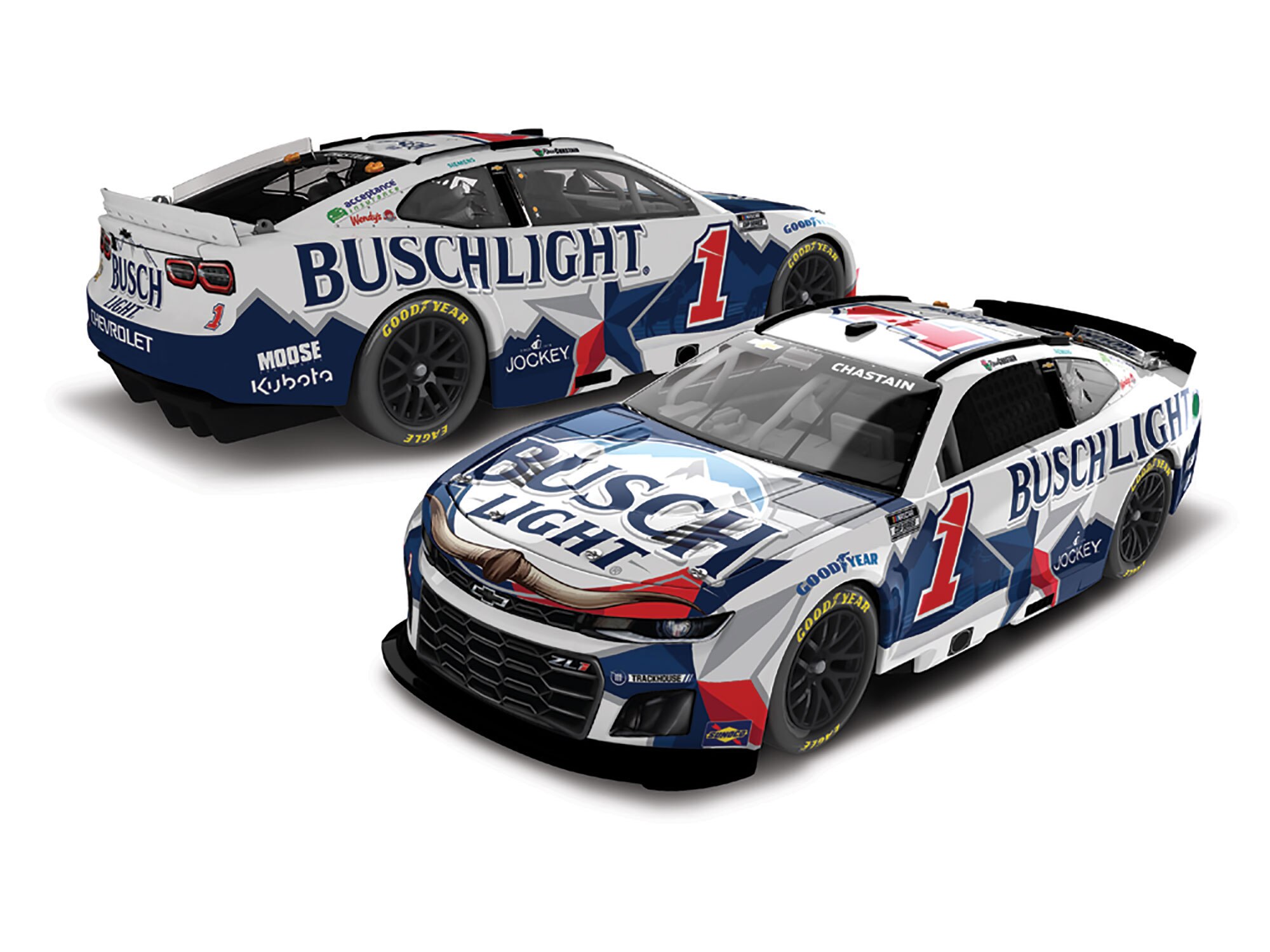 ROSS CHASTAIN 2025 BUSCH LIGHT FOR THE LOVE OF TEXAS 1:24 ELITE DIECAST