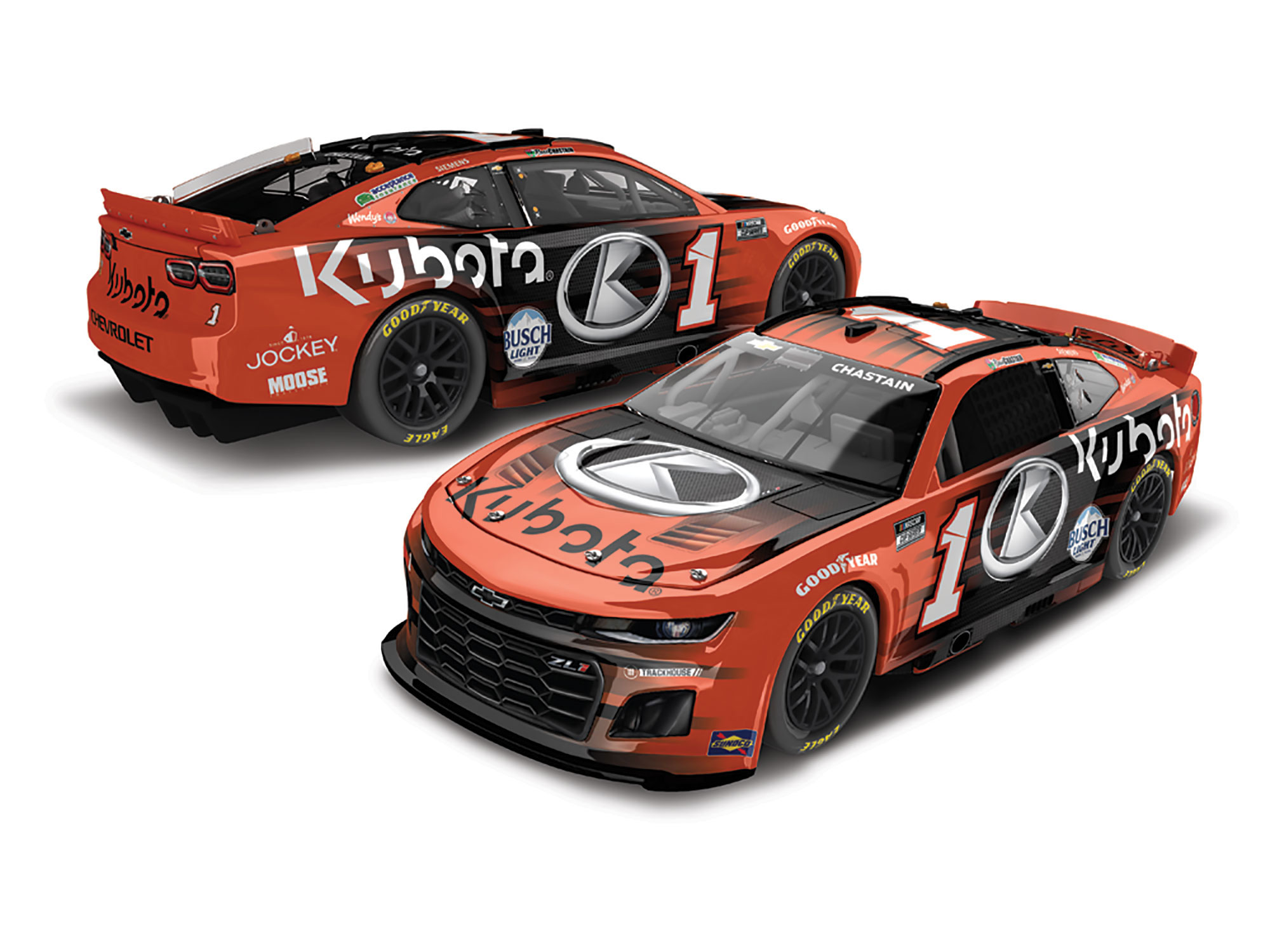 ROSS CHASTAIN 2025 KUBOTA 1:24 ELITE DIECAST