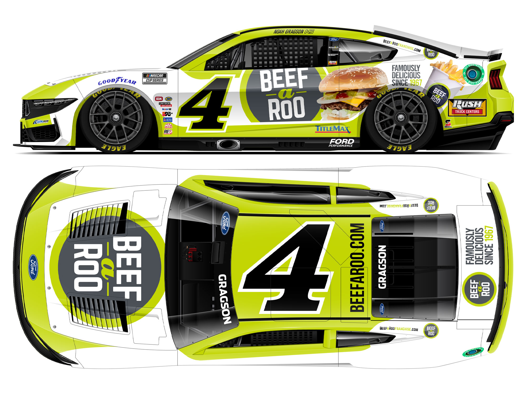 NOAH GRAGSON 2025 BEEF-A-ROO 1:24 COLOR CHROME ARC DIECAST