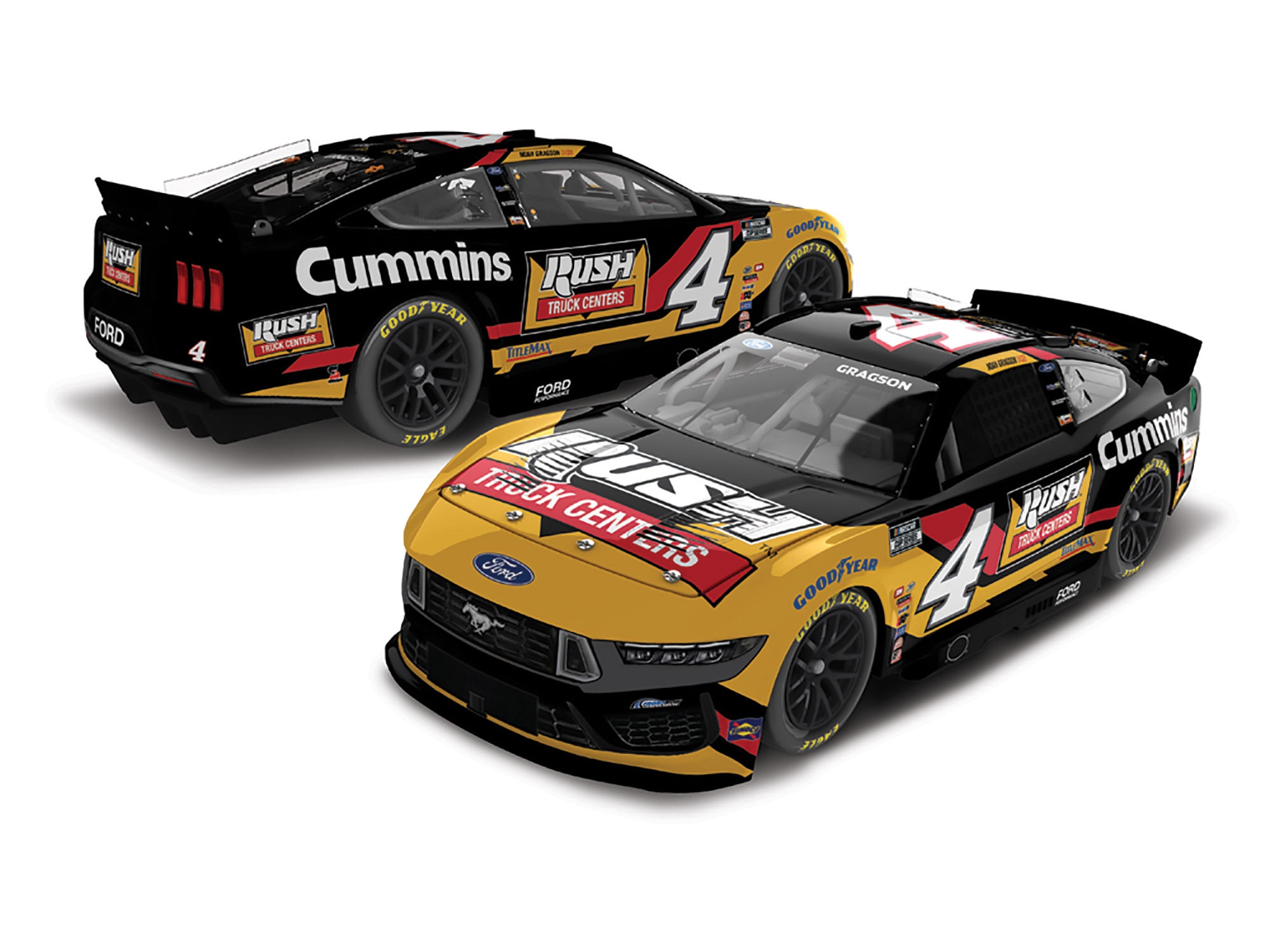 NOAH GRAGSON 2025 RUSH TRUCK CENTERS 1:24 COLOR CHROME ARC DIECAST