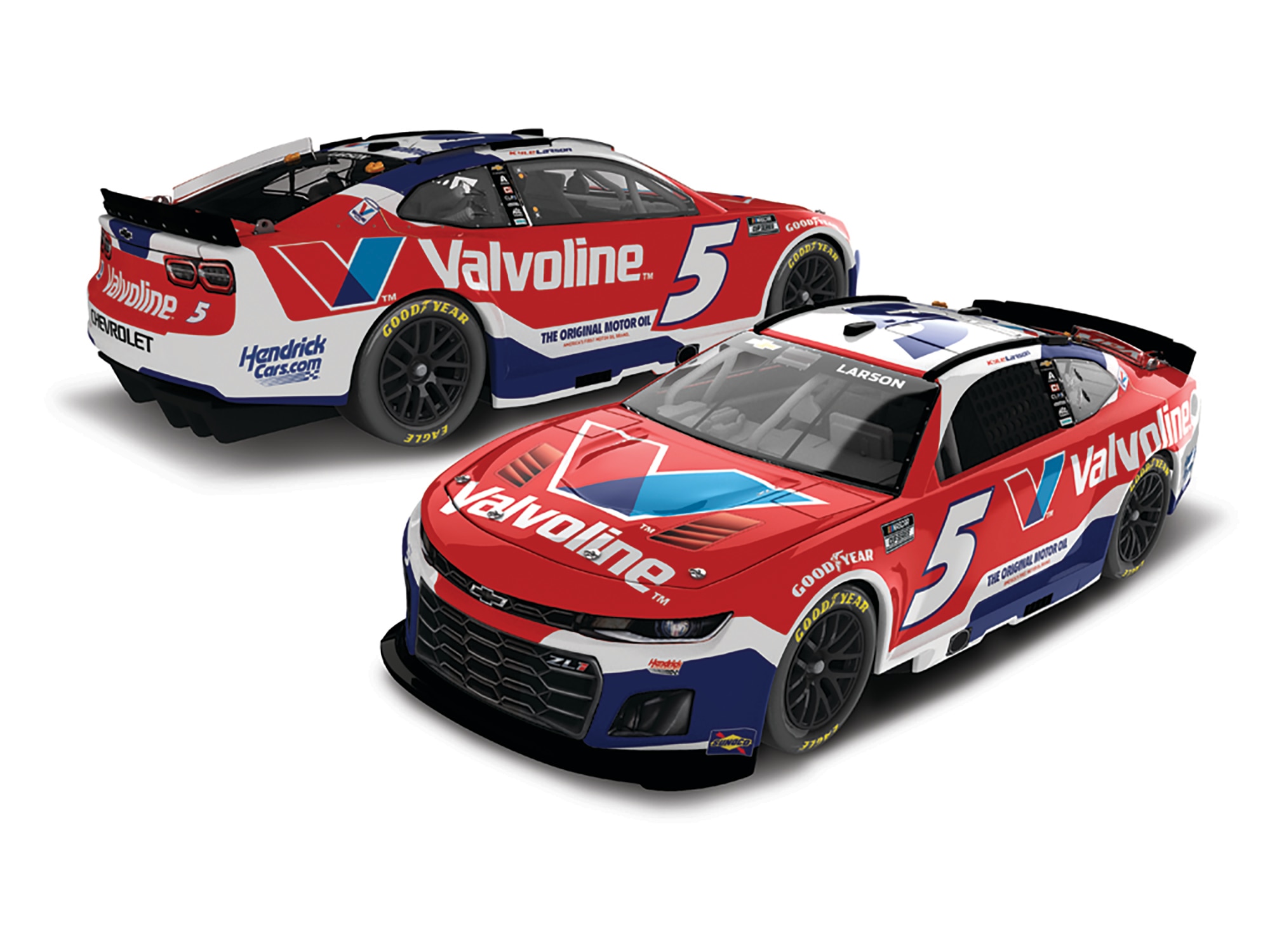 KYLE LARSON 2025 VALVOLINE 1:24 COLOR CHROME ELITE DIECAST