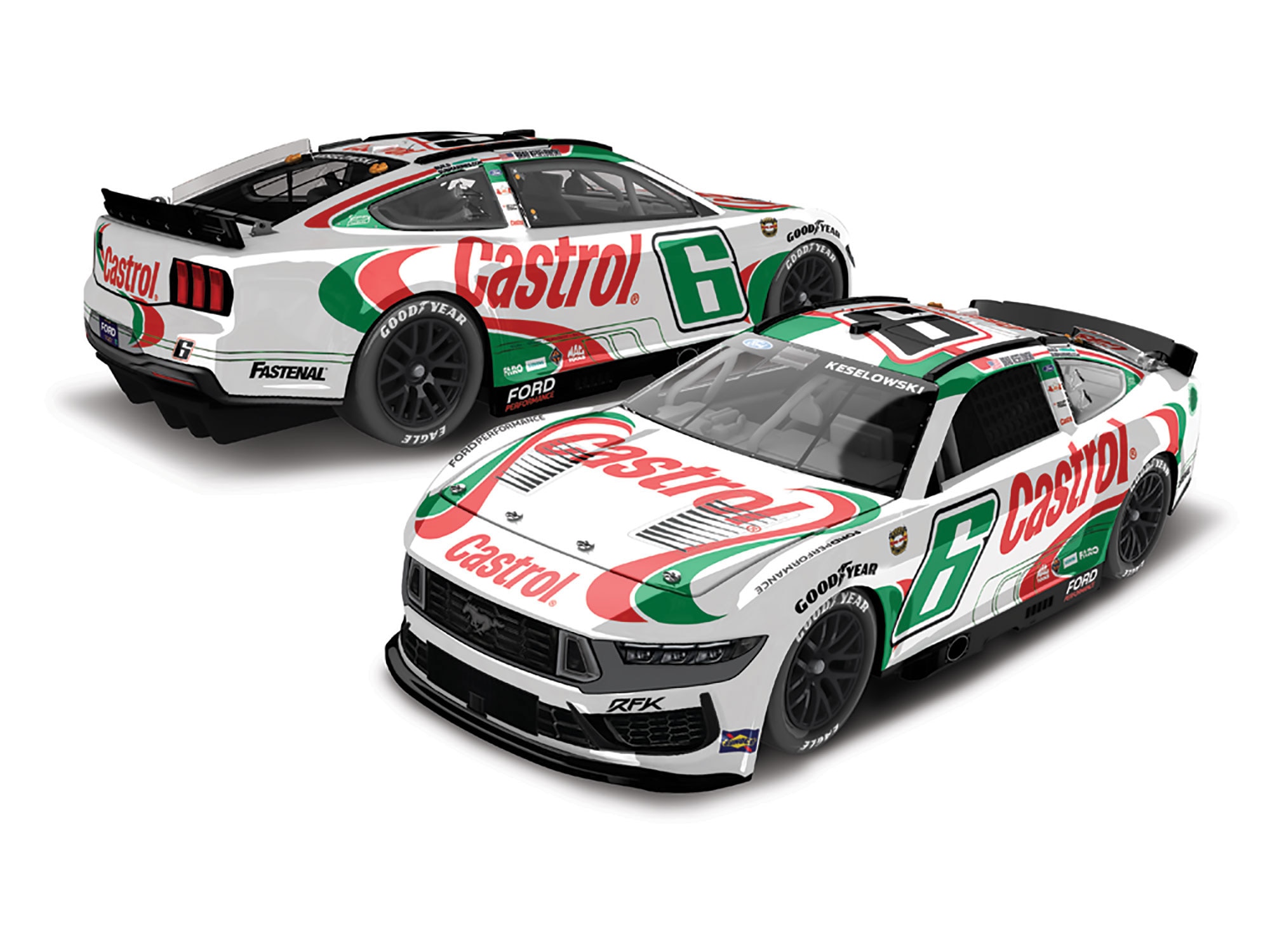 BRAD KESELOWSKI 2024 CASTROL THROWBACK 124 ELITE DIECAST