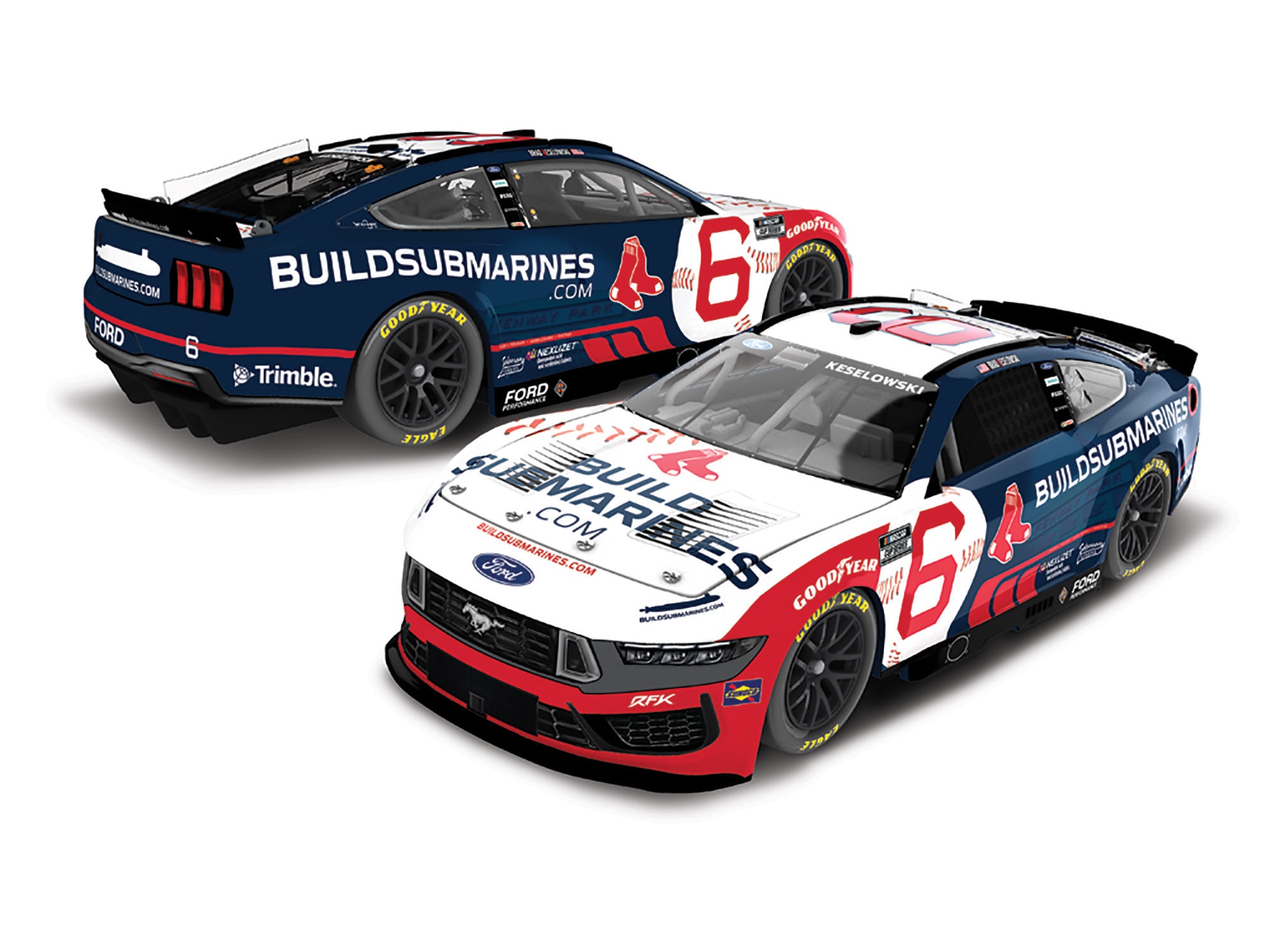 BRAD KESELOWSKI 2025 BUILDSUBMARINES.COM/RED SOX 1:24 ARC DIECAST
