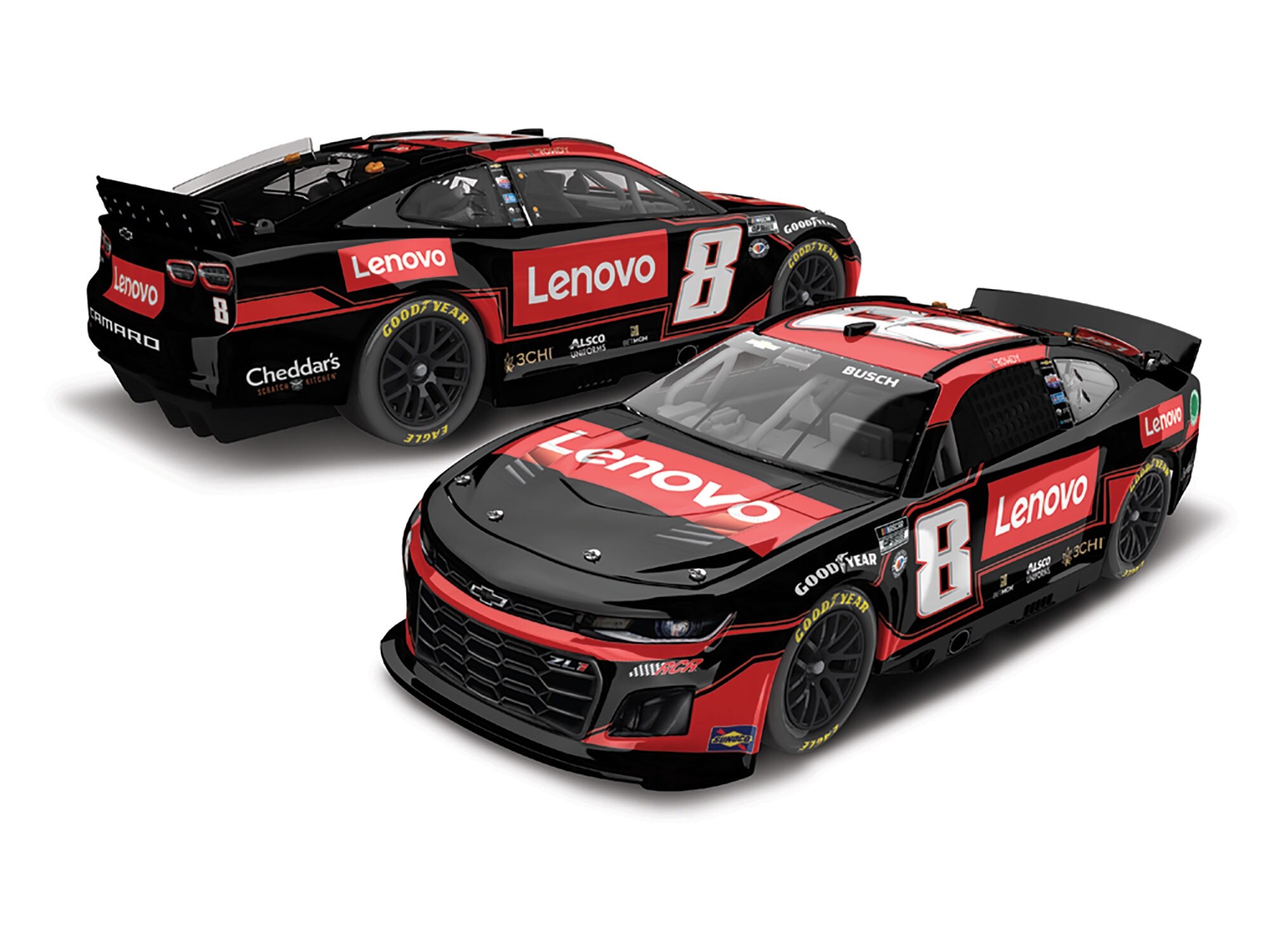 KYLE BUSCH 2023 LENOVO 1:24 COLOR CHROME ARC DIECAST