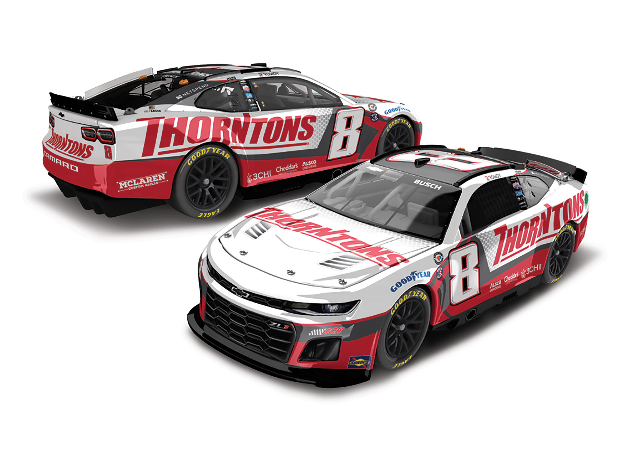 KYLE BUSCH 2023 THORNTONS 1:24 ARC DIECAST