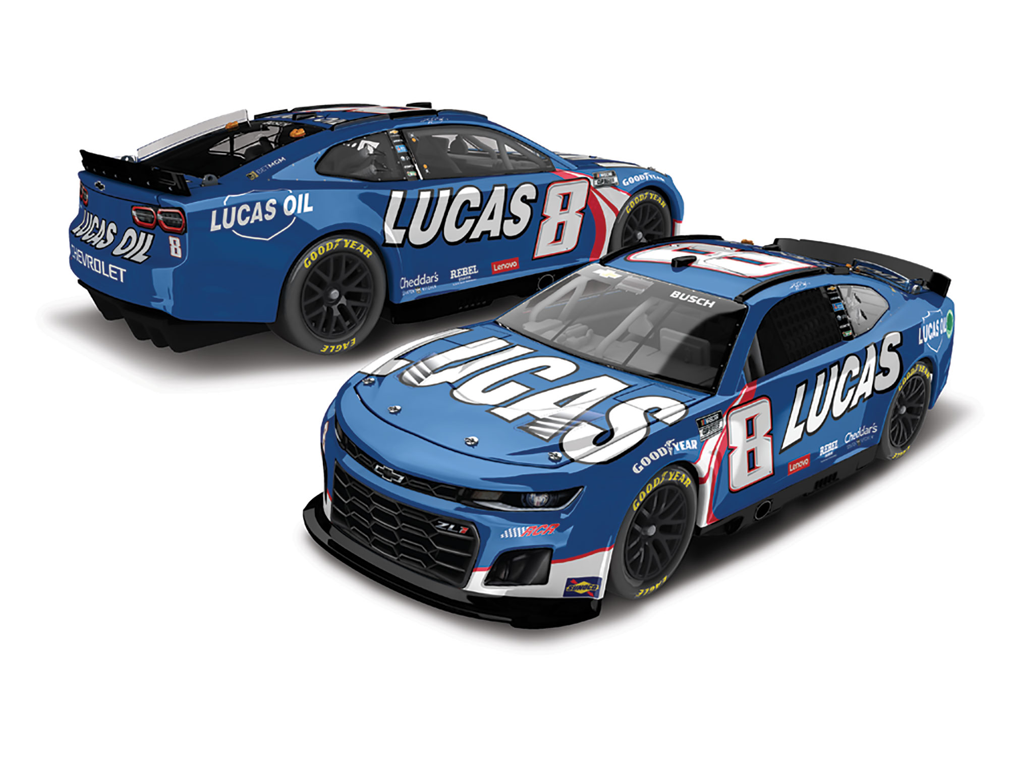 KYLE BUSCH 2025 LUCAS OIL 1:24 ELITE DIECAST