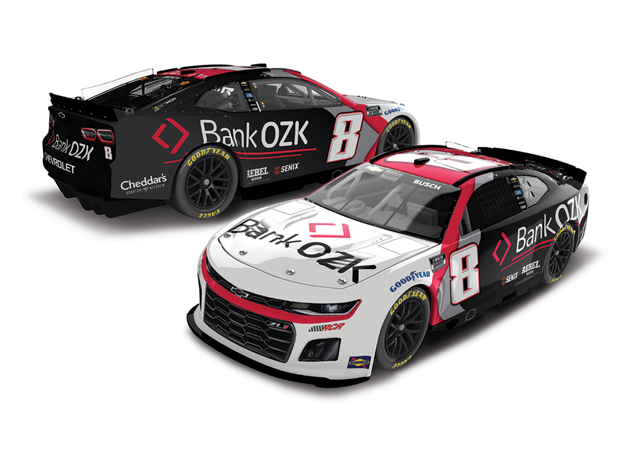 KYLE BUSCH 2025 BANK OZK 1:24 COLOR CHROME ARC DIECAST