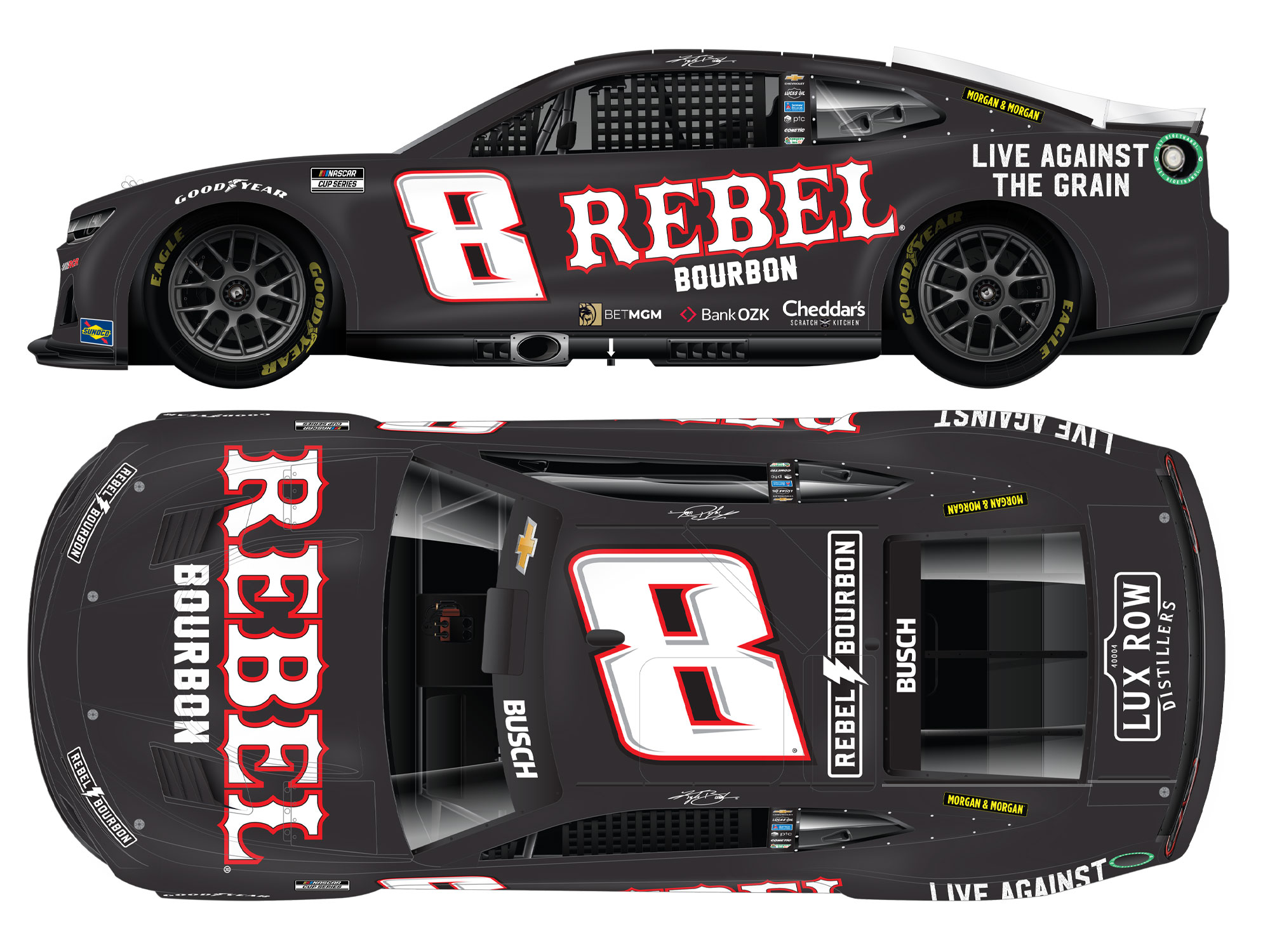 KYLE BUSCH 2025 REBEL BOURBON SPECIAL 1:24 ELITE DIECAST