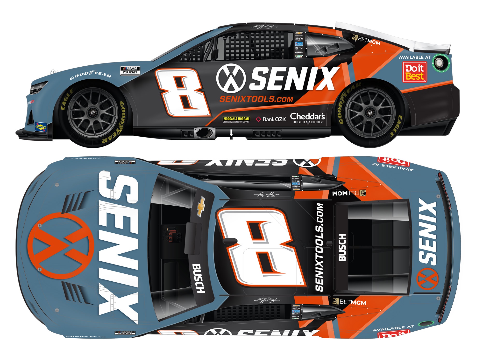 KYLE BUSCH 2025 SENIX TOOLS 1:64 ARC DIECAST