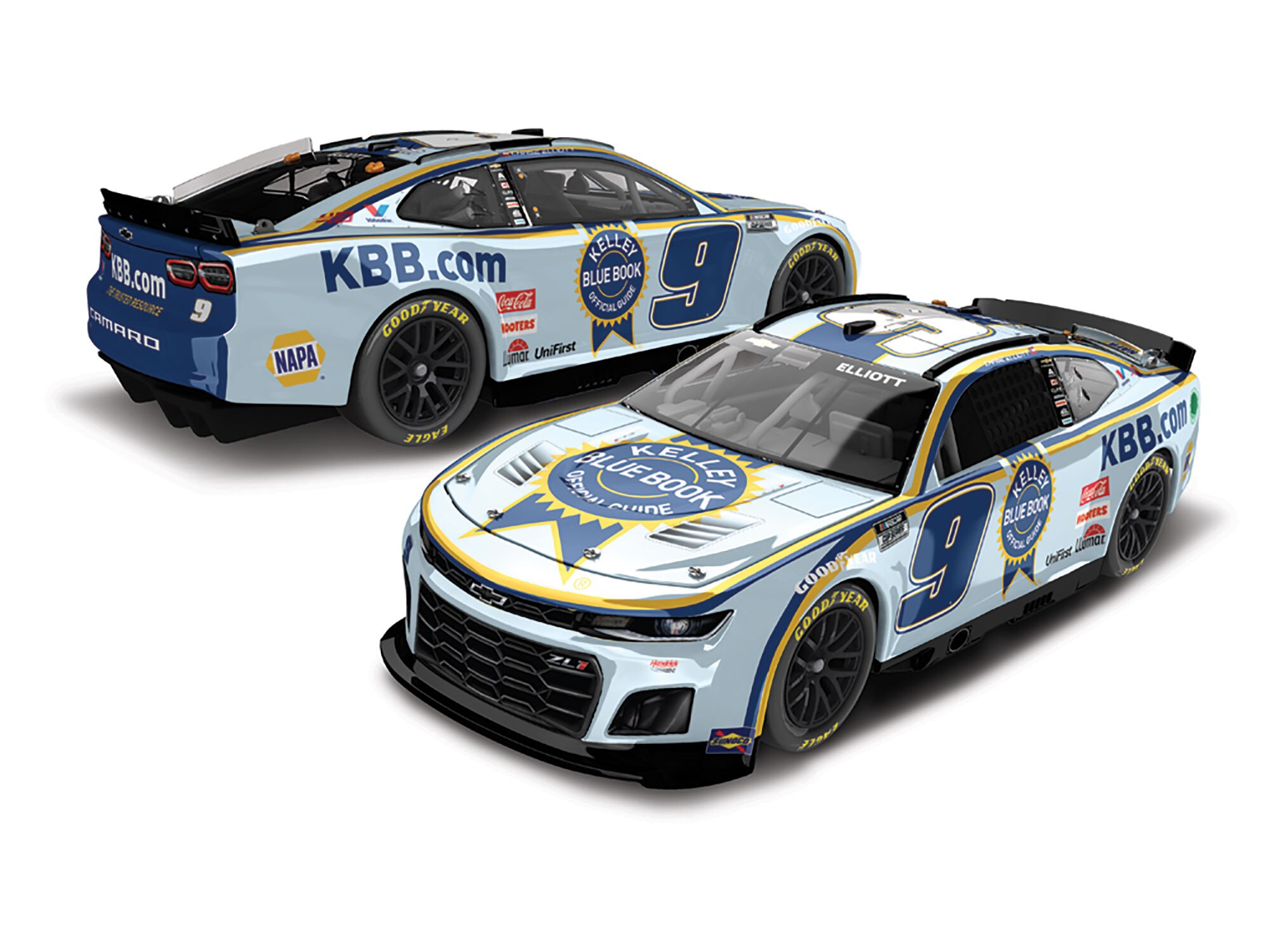 CHASE ELLIOTT 2024 KELLEY BLUE BOOK 1:24 ELITE DIECAST