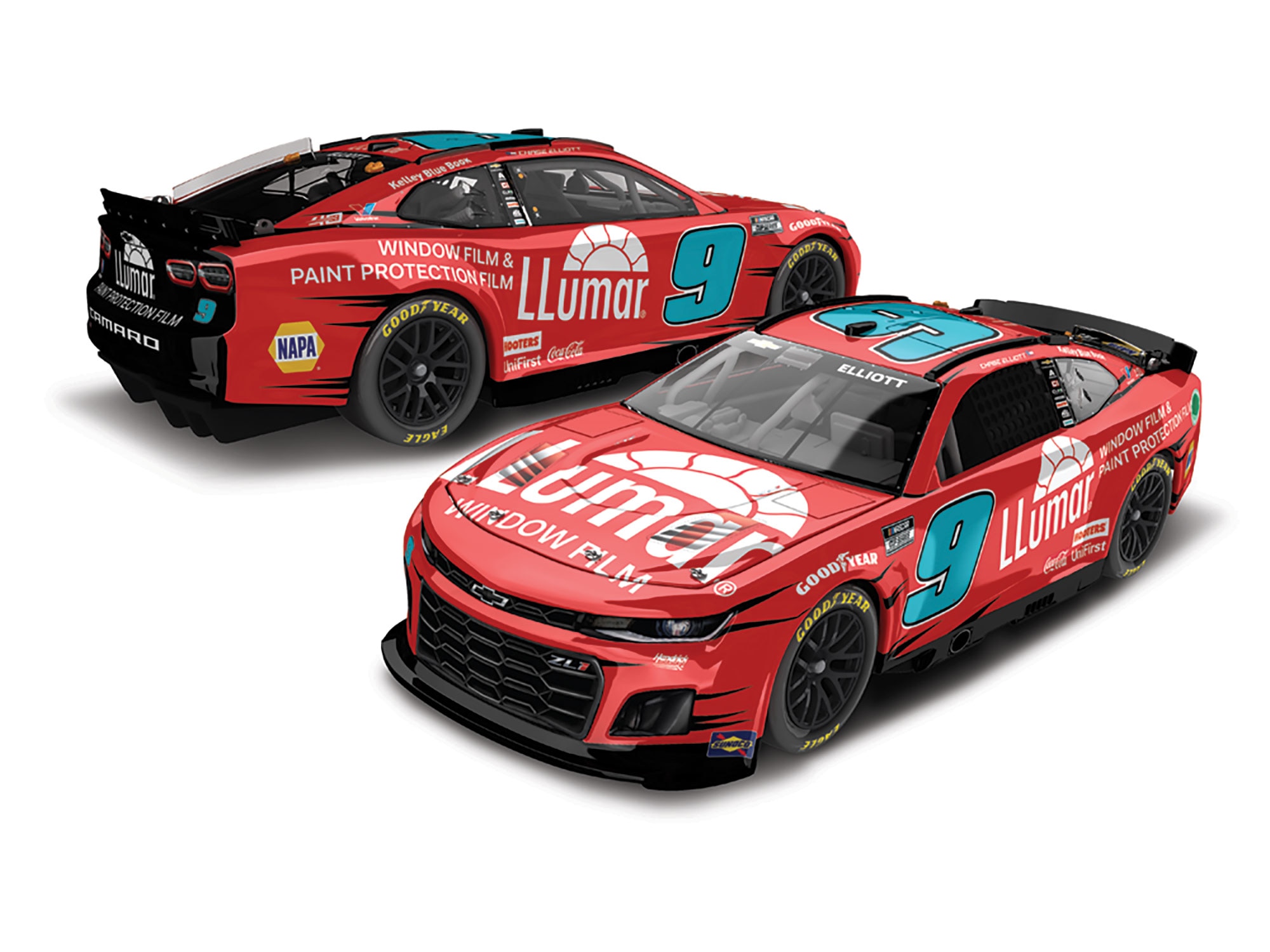 CHASE ELLIOTT 2024 LLUMAR WINDOW FILM 1:24 ELITE DIECAST