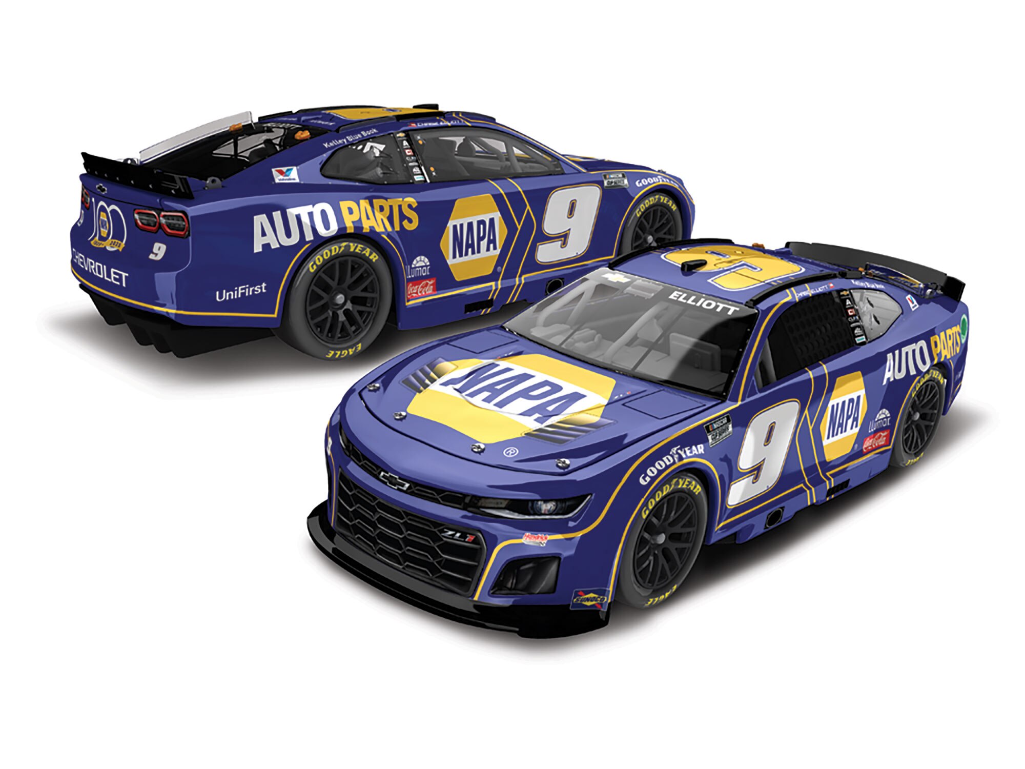 CHASE ELLIOTT 2025 NAPA 1:24 COLOR CHROME ARC DIECAST